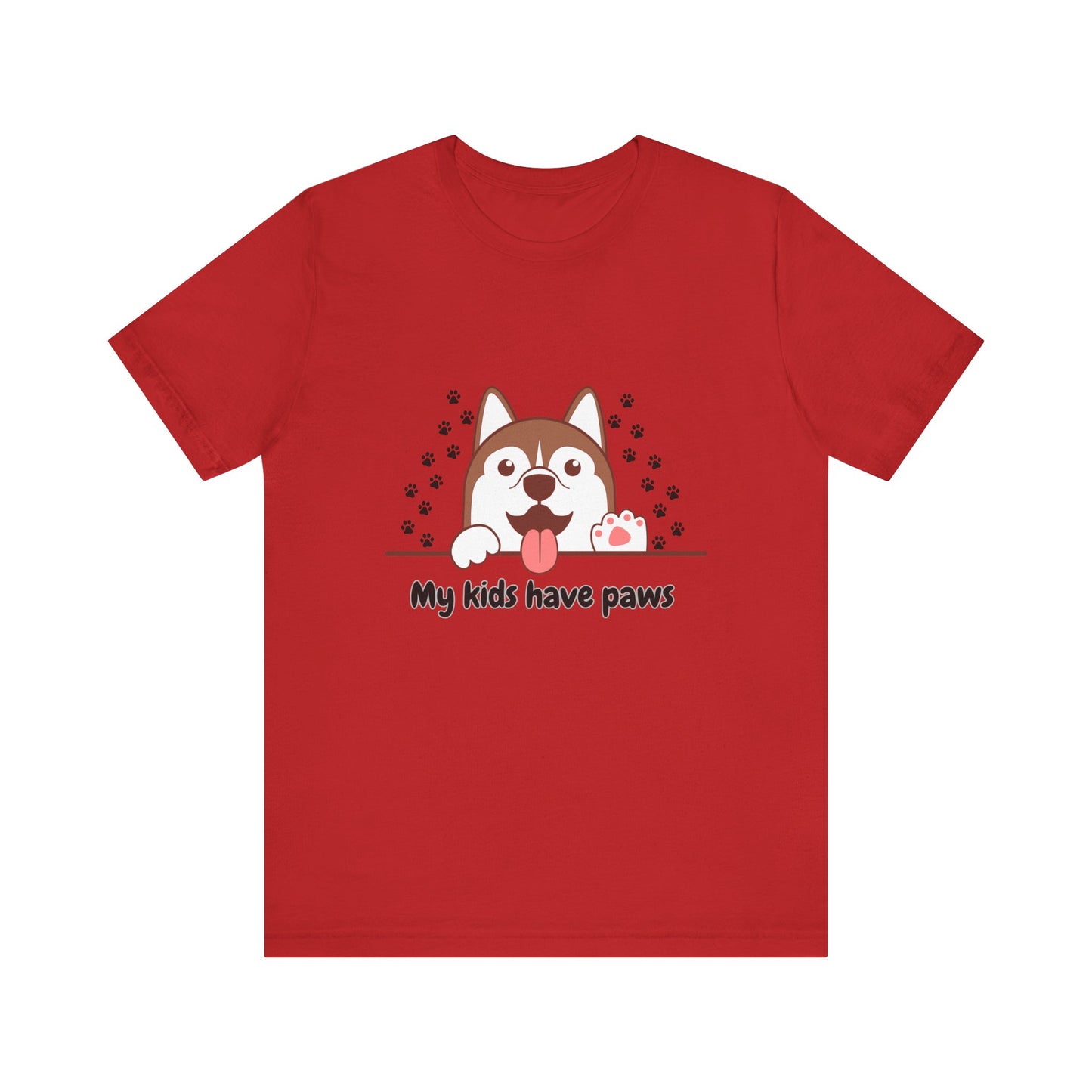 My Kids Have Paws, Unisex Jersey Short Sleeve Tee