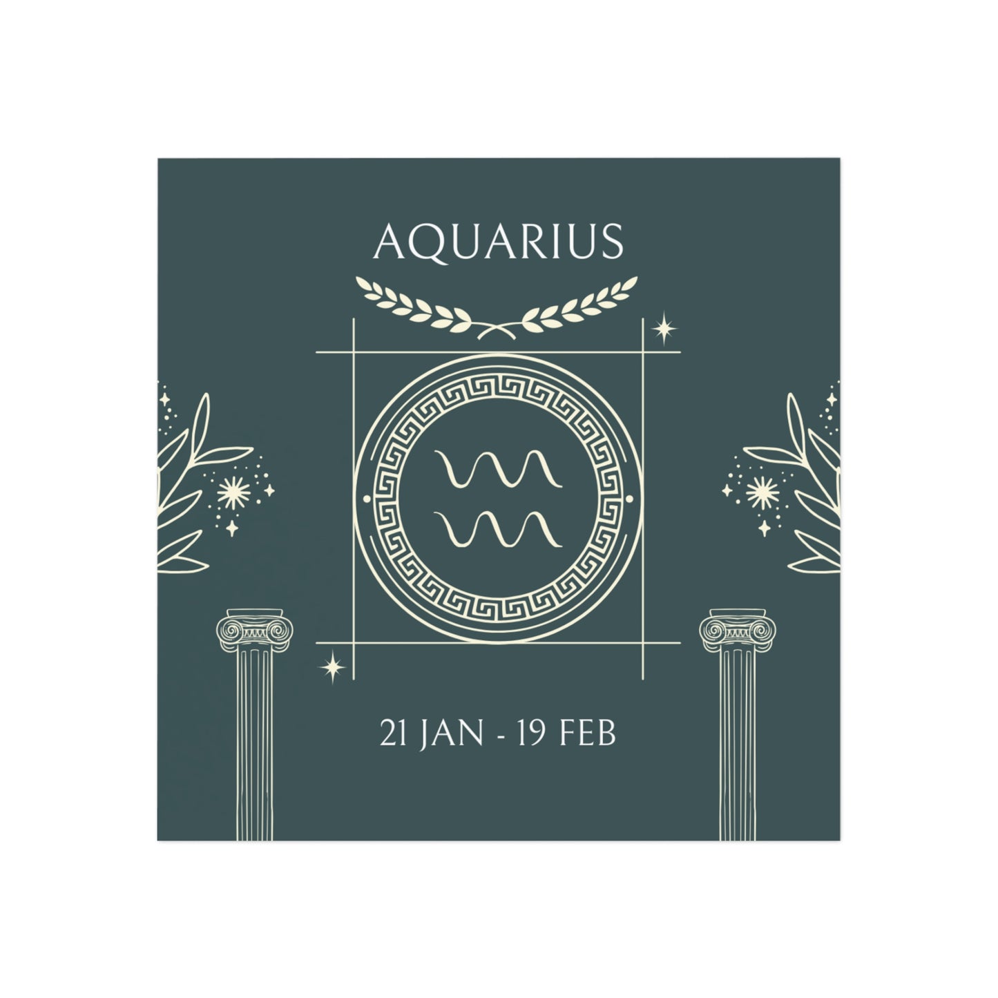 Aquarius, Square Magnet