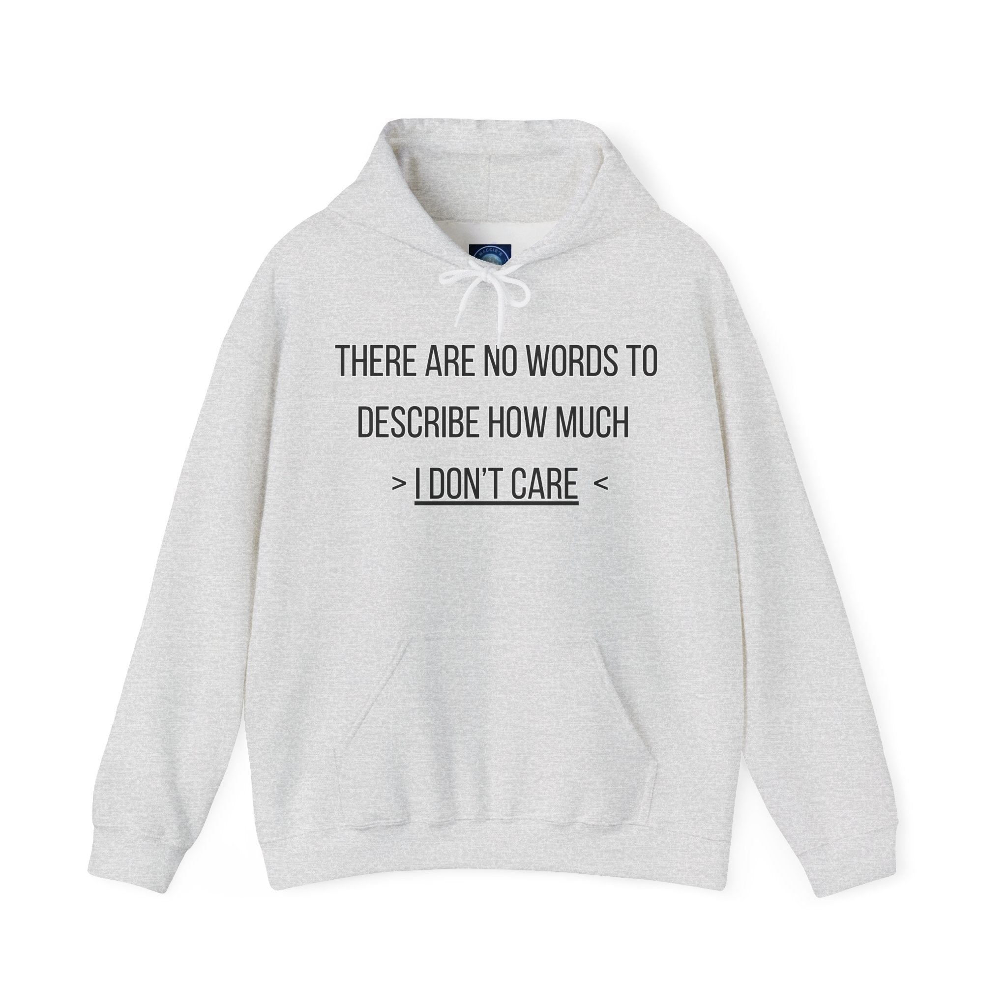 I Don't Care Hoodie | Unisex Heavy Blend Sweatshirt, Casual Wear, Gift for Friends, Cozy Fashion, Everyday Apparel