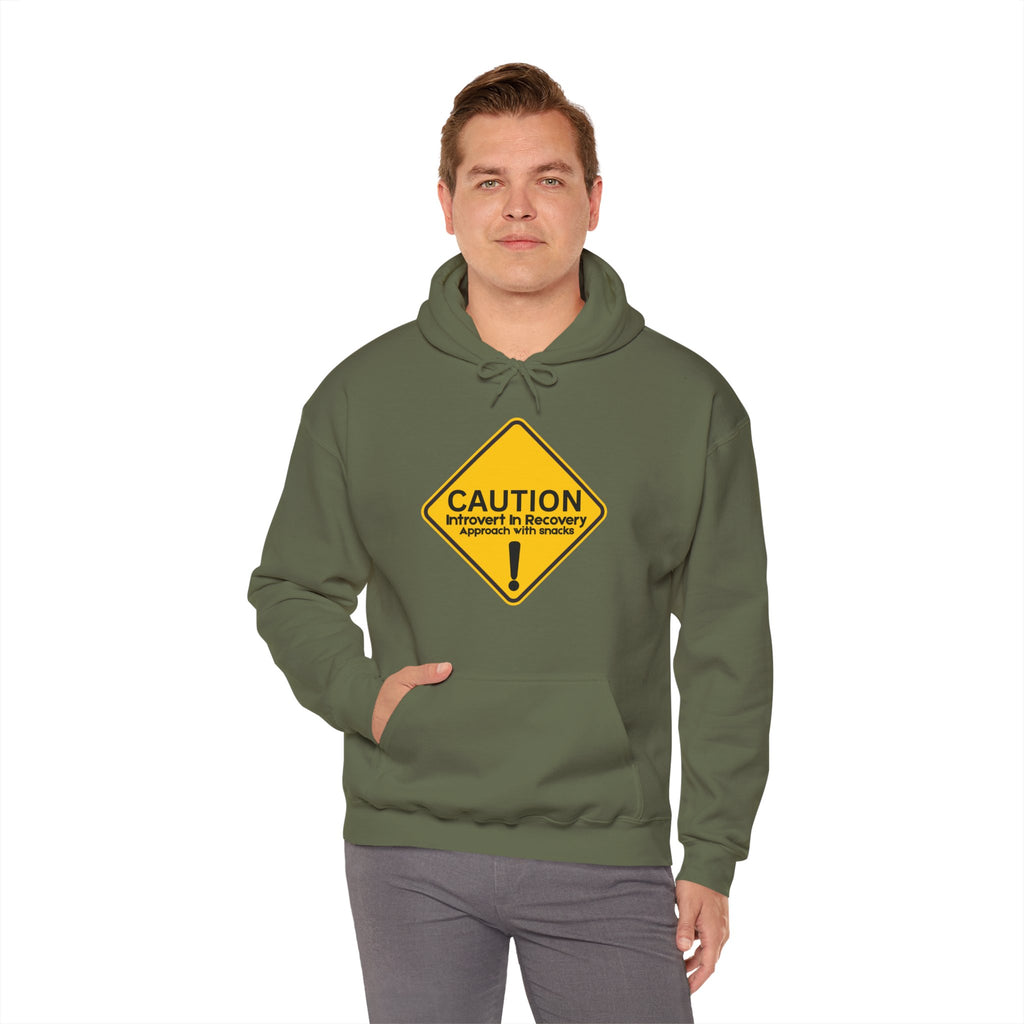 Caution: Introvert In Recovery — Approach With Snacks - hoodie