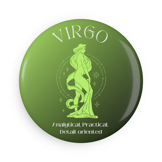 Virgo, Button Magnet, Round (1 & 10 pcs)