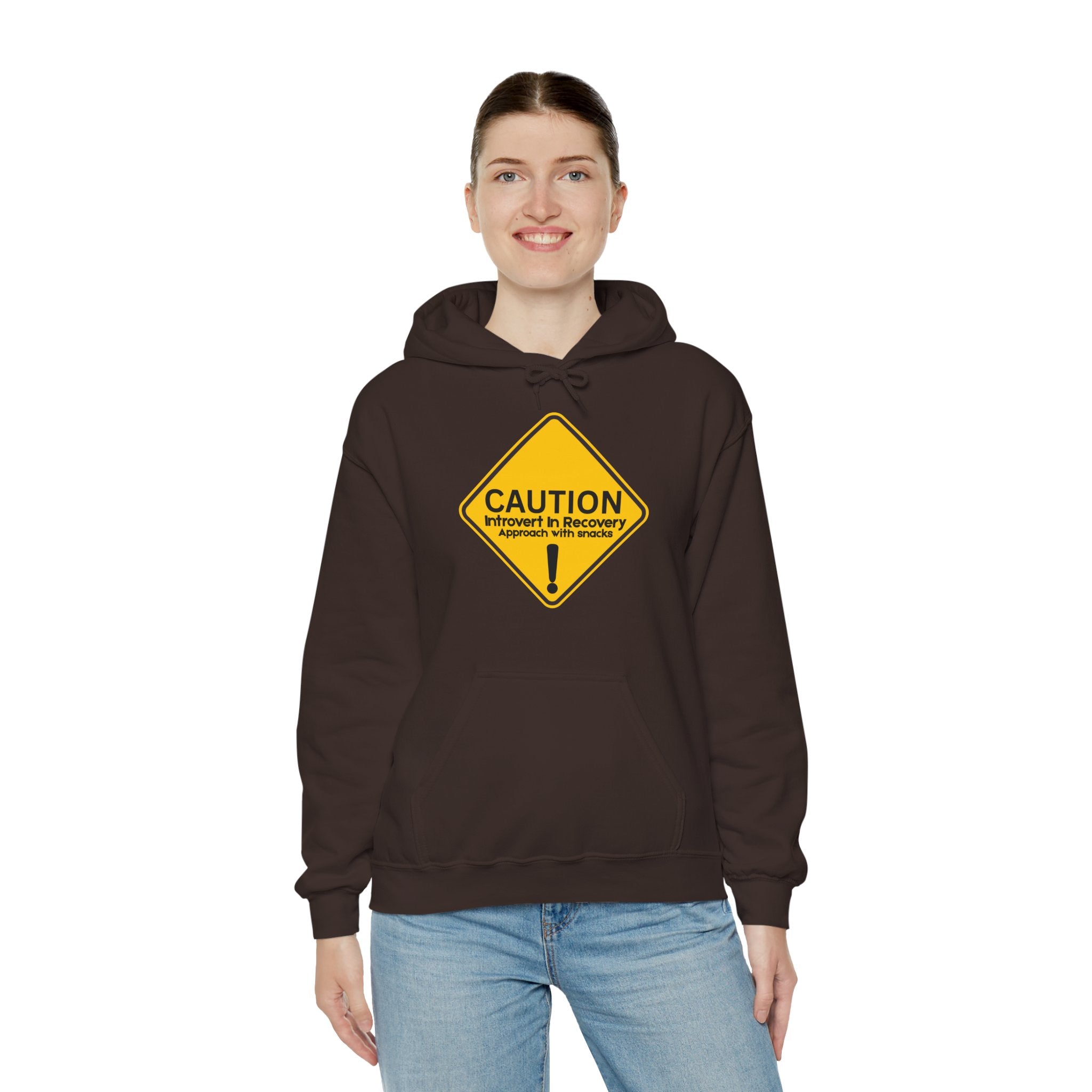 Caution: Introvert In Recovery — Approach With Snacks - hoodie