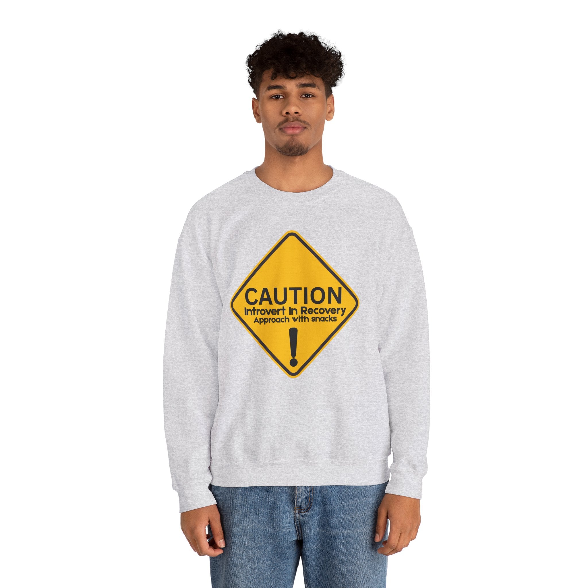 Caution: Introvert In Recovery — Approach With Snacks - Sweatshirt