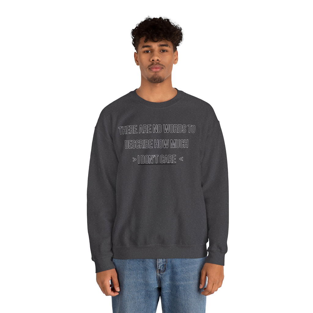 There Are No Words To Describe How Much > I Don’t Care < - Sweatshirt