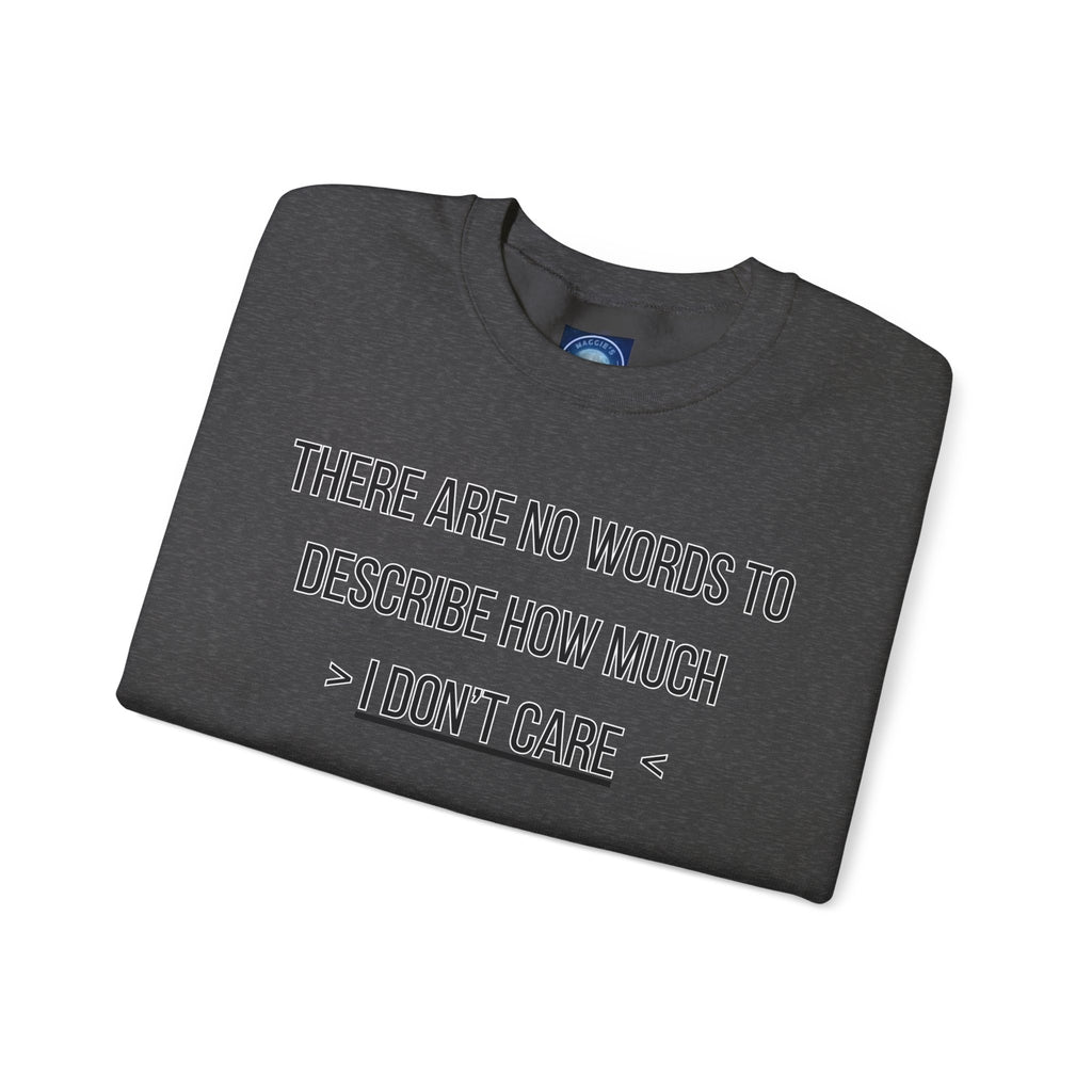 There Are No Words To Describe How Much > I Don’t Care < - Sweatshirt