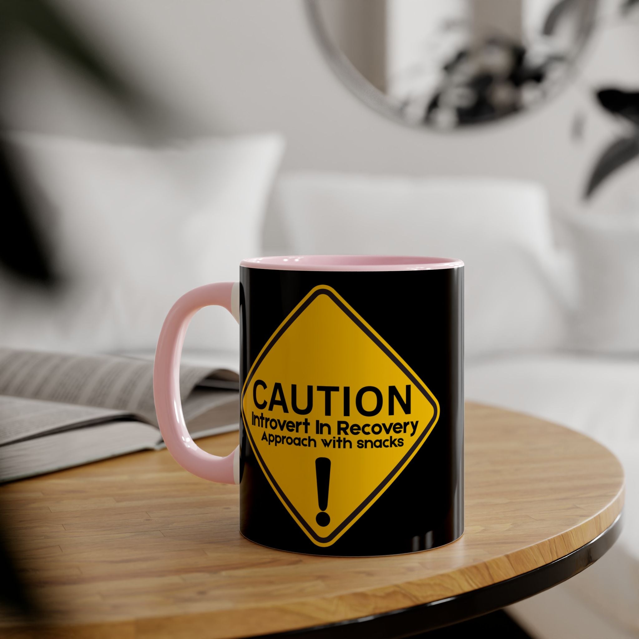 Caution: Introvert In Recovery — Approach With Snacks - Mug