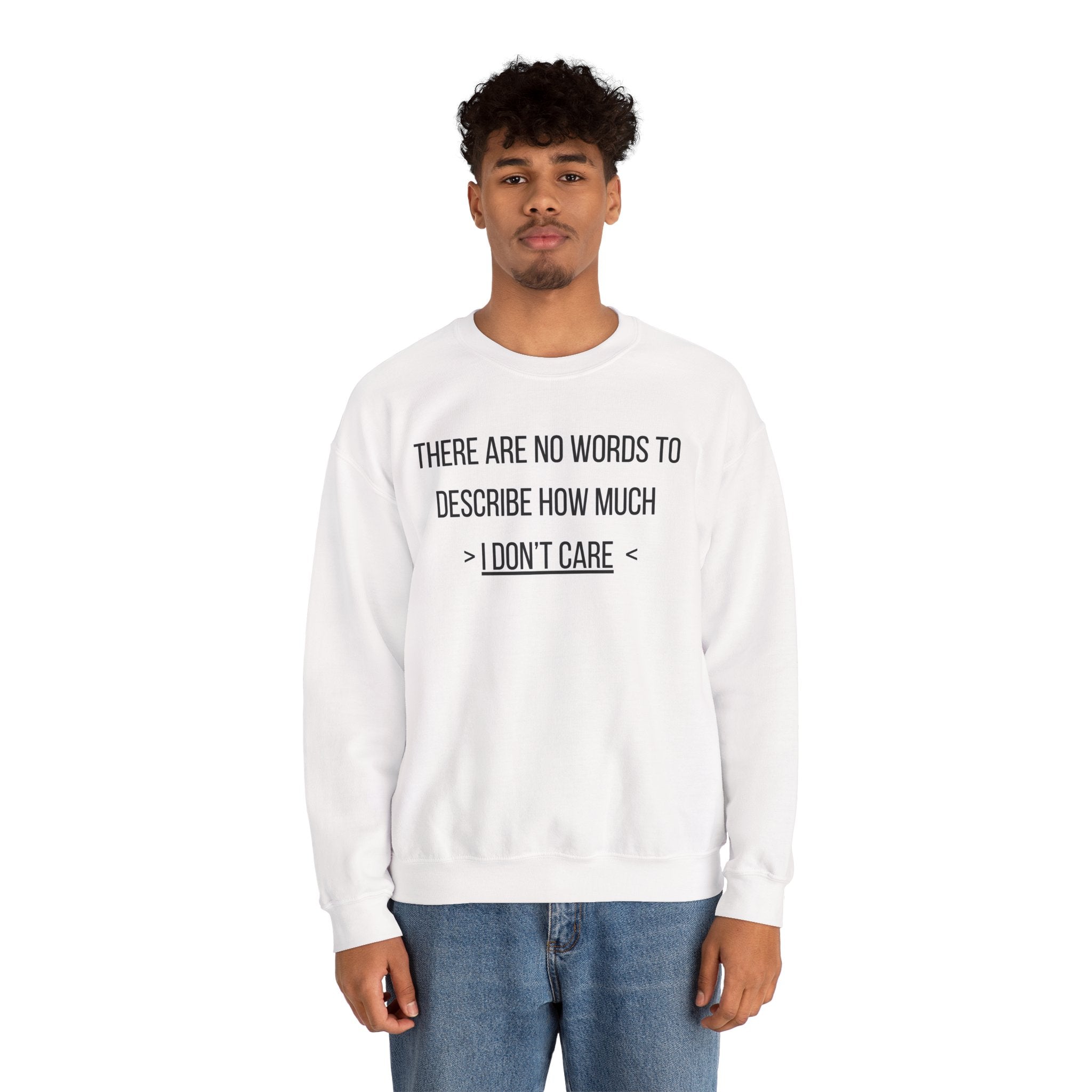 There Are No Words To Describe How Much > I Don’t Care < - Sweatshirt