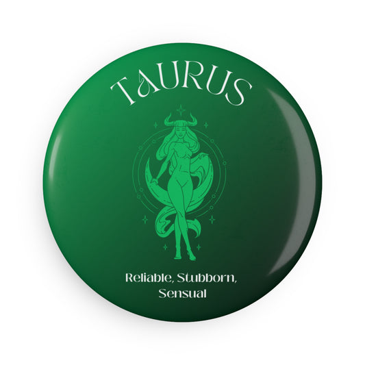 Taurus, Button Magnet, Round (1 & 10 pcs)