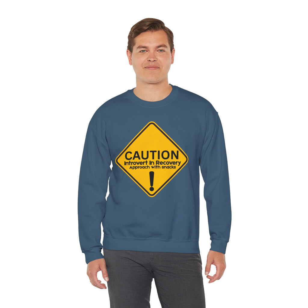 Caution: Introvert In Recovery — Approach With Snacks - Sweatshirt