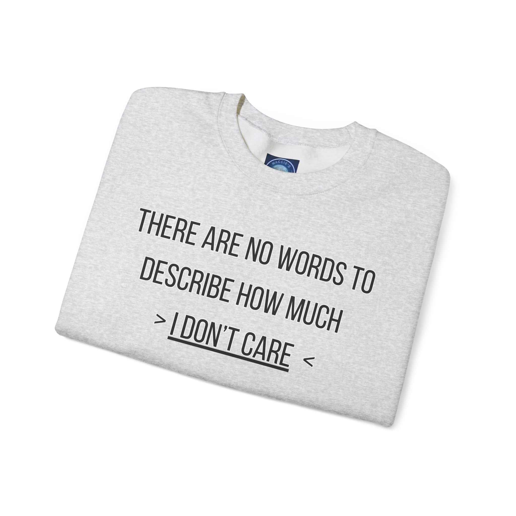 There Are No Words To Describe How Much > I Don’t Care < - Sweatshirt