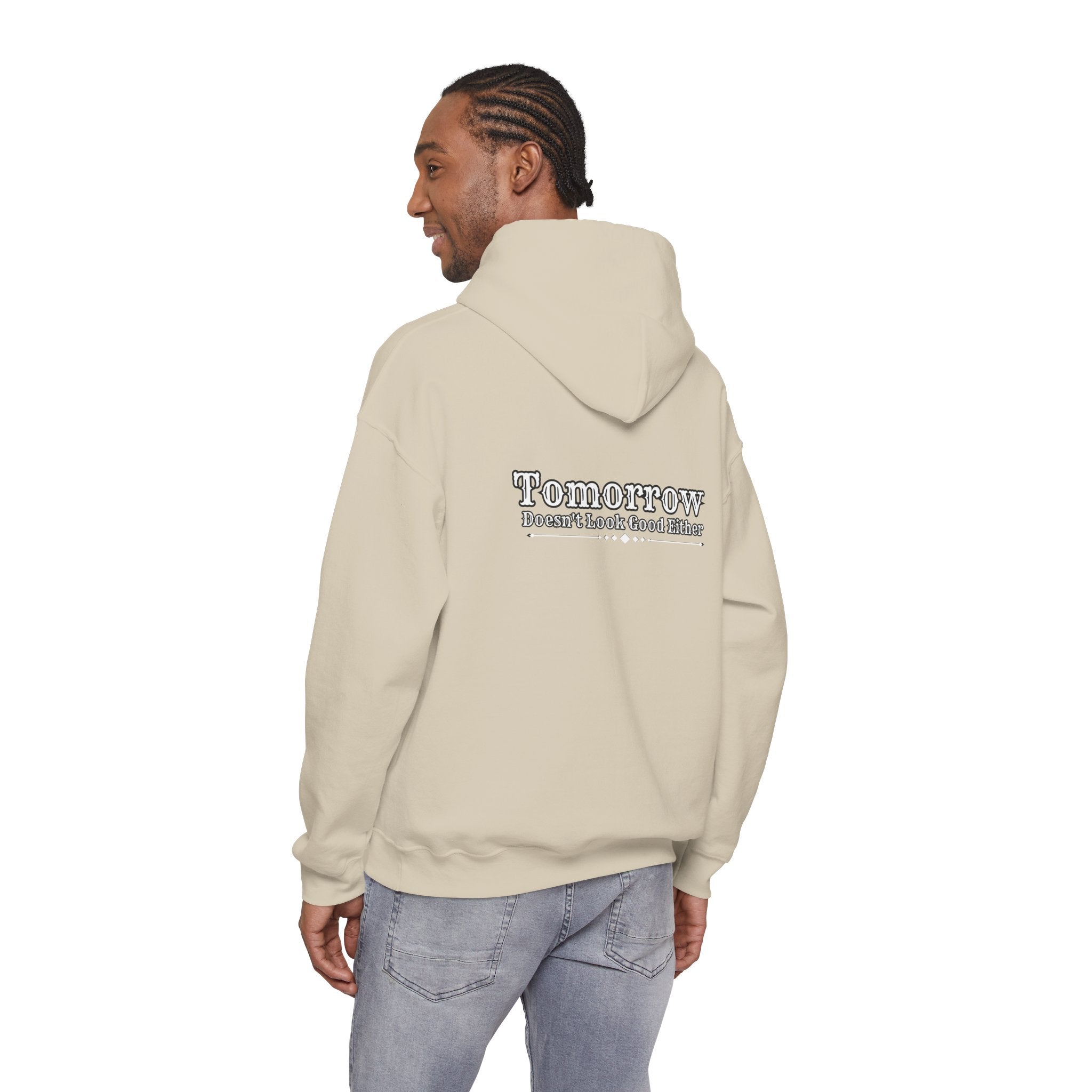 Nope! Not Today Hoodie — "Tomorrow" Back Graphic Casual Pullover