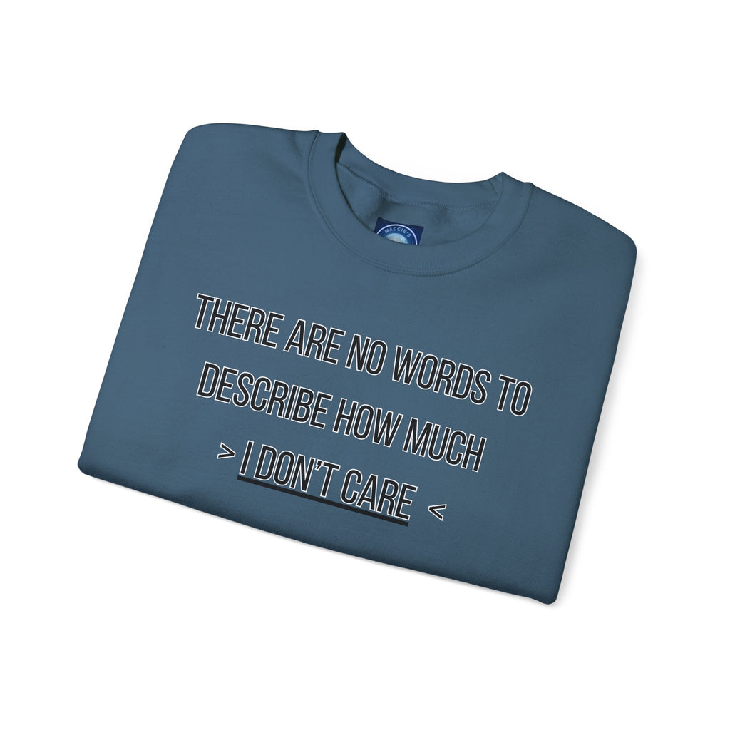 There Are No Words To Describe How Much > I Don’t Care < - Sweatshirt
