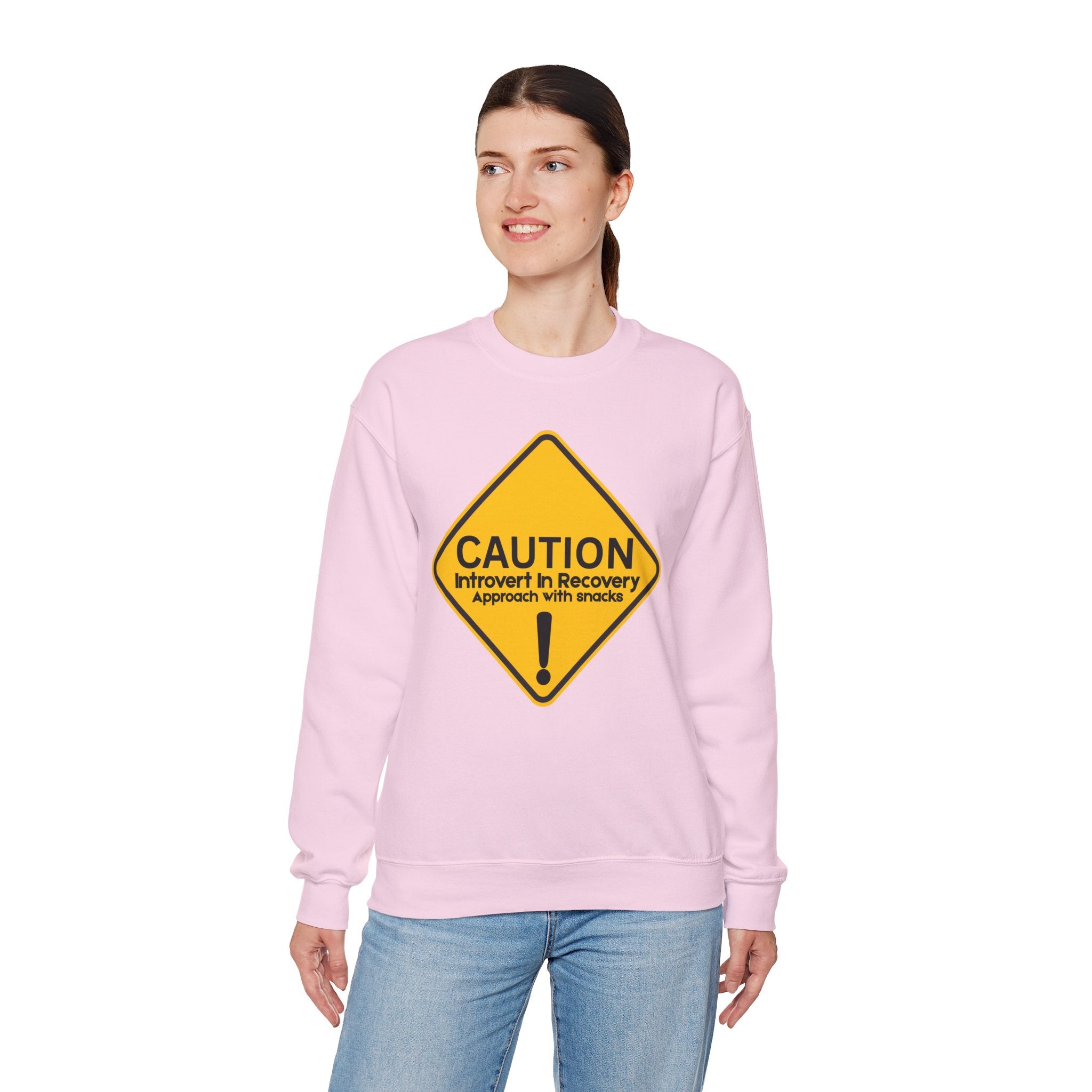 Caution: Introvert In Recovery — Approach With Snacks - Sweatshirt