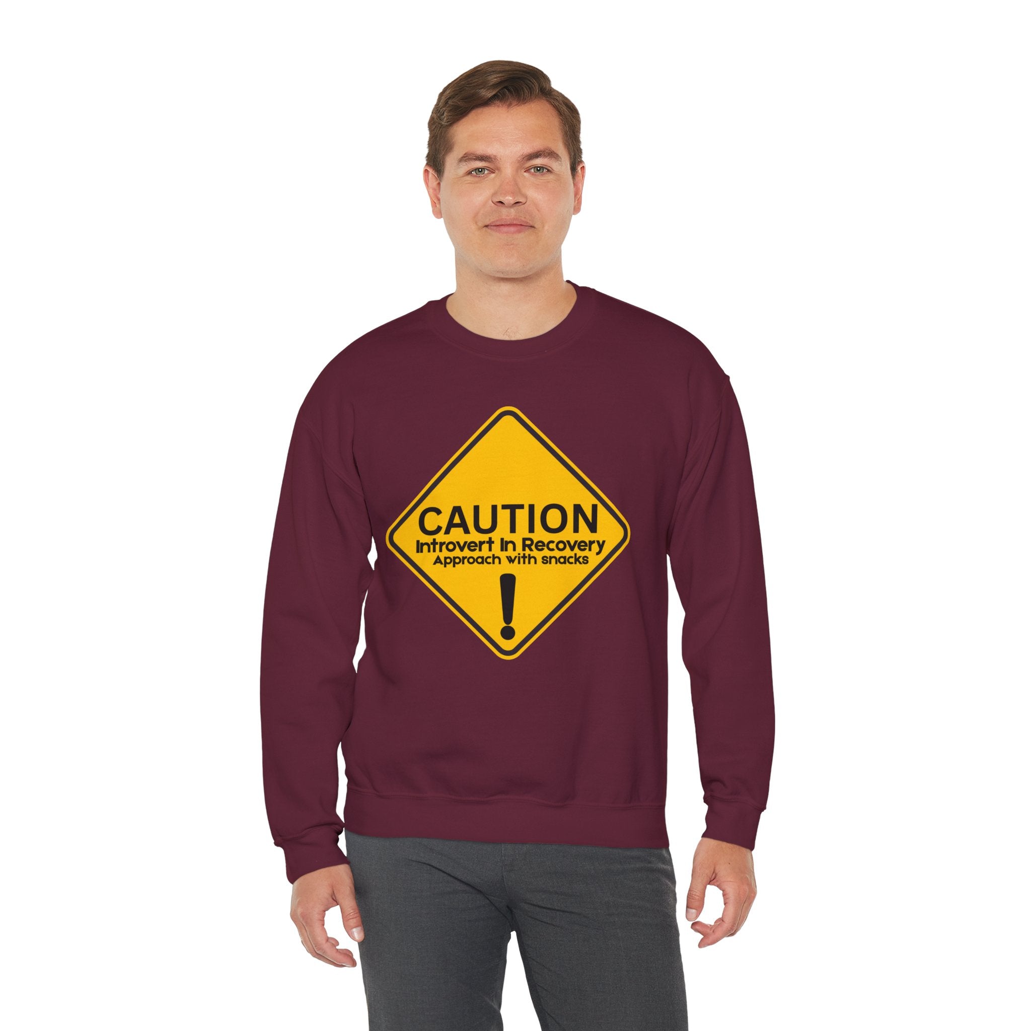 Caution: Introvert In Recovery — Approach With Snacks - Sweatshirt