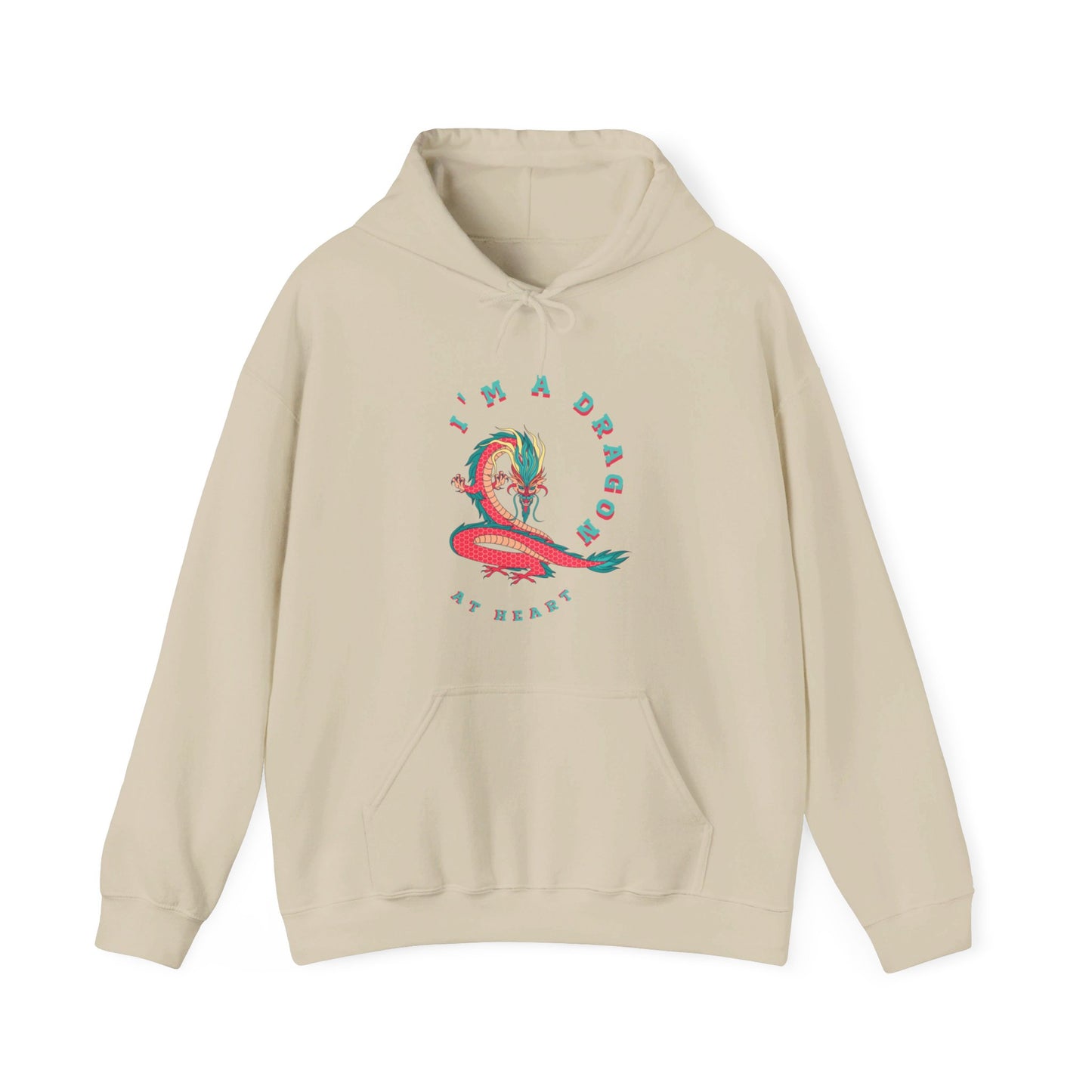 I'm a dragon at heart, hooded sweatshirt