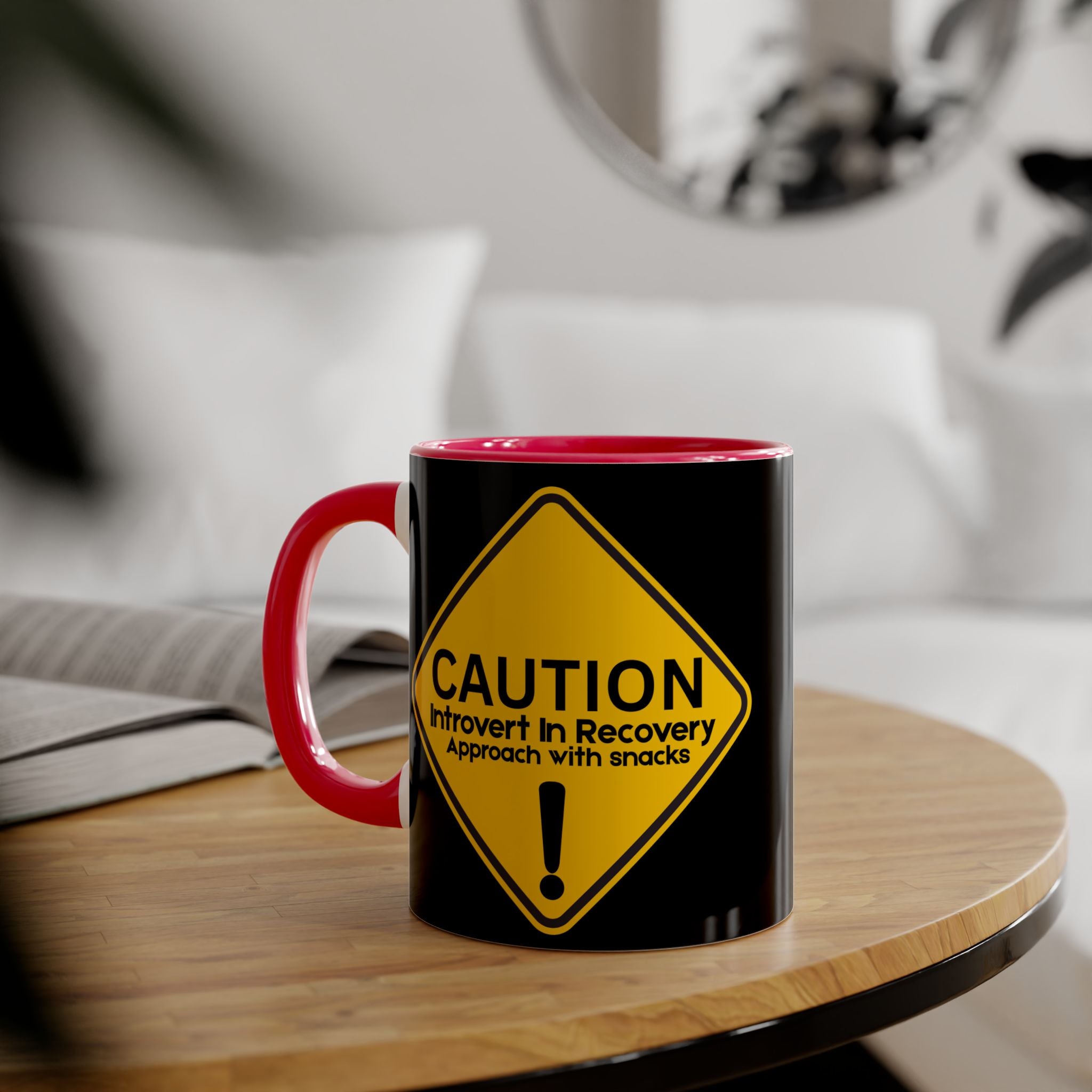 Caution: Introvert In Recovery — Approach With Snacks - Mug