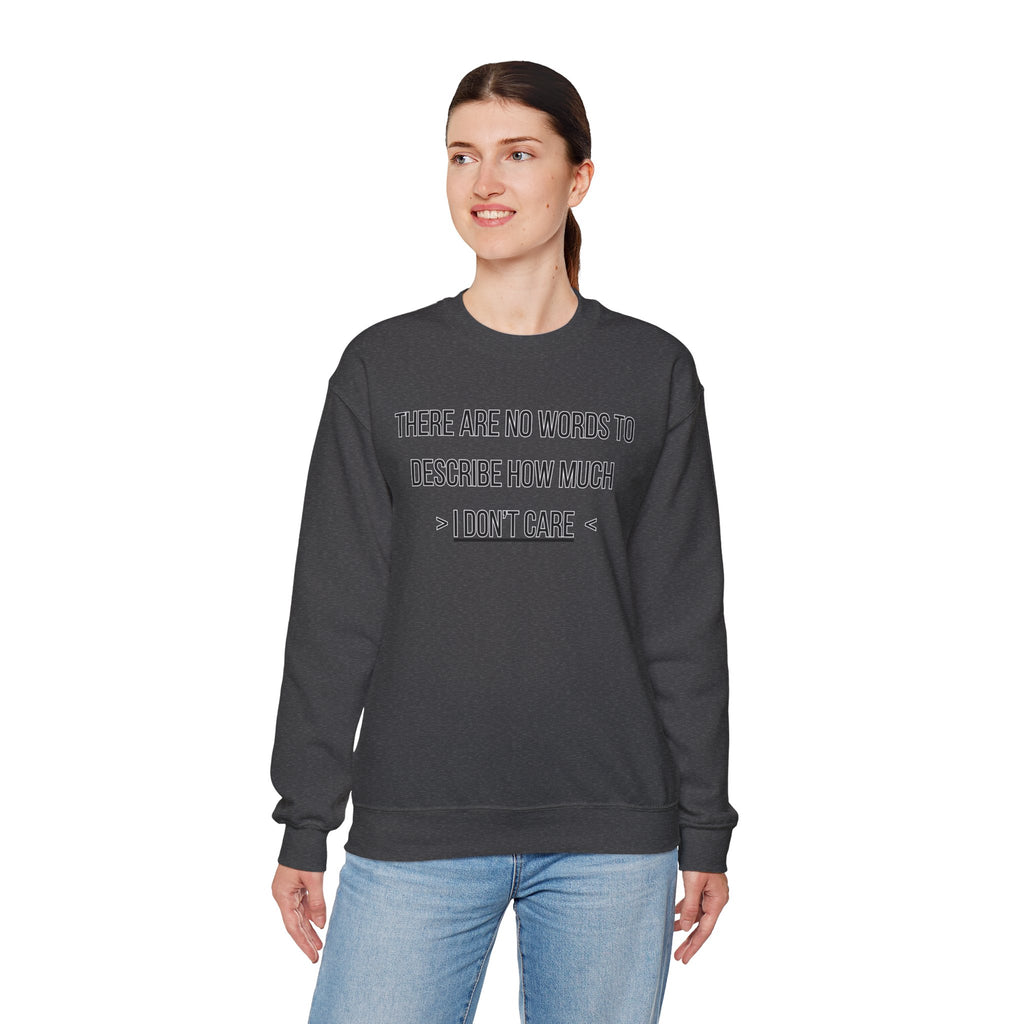 There Are No Words To Describe How Much > I Don’t Care < - Sweatshirt