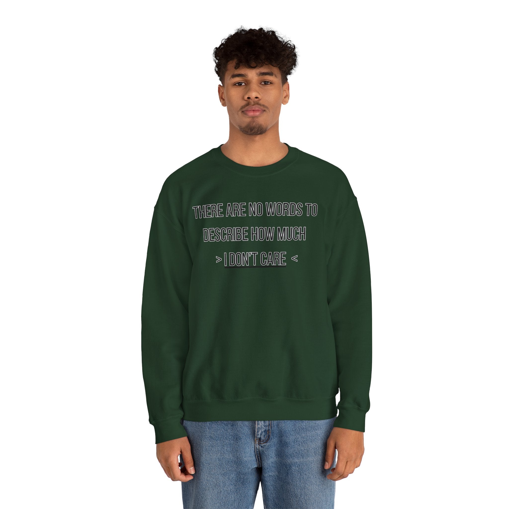 There Are No Words To Describe How Much > I Don’t Care < - Sweatshirt
