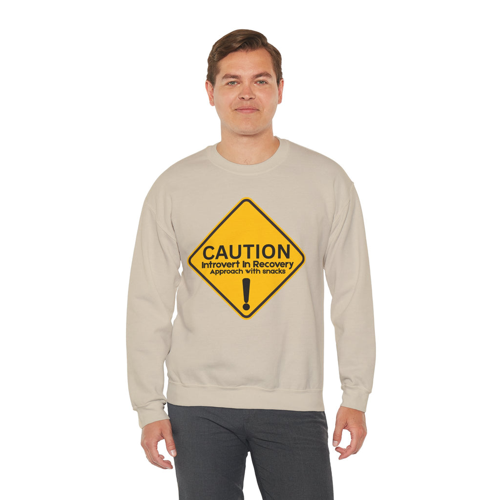 Caution: Introvert In Recovery — Approach With Snacks - Sweatshirt