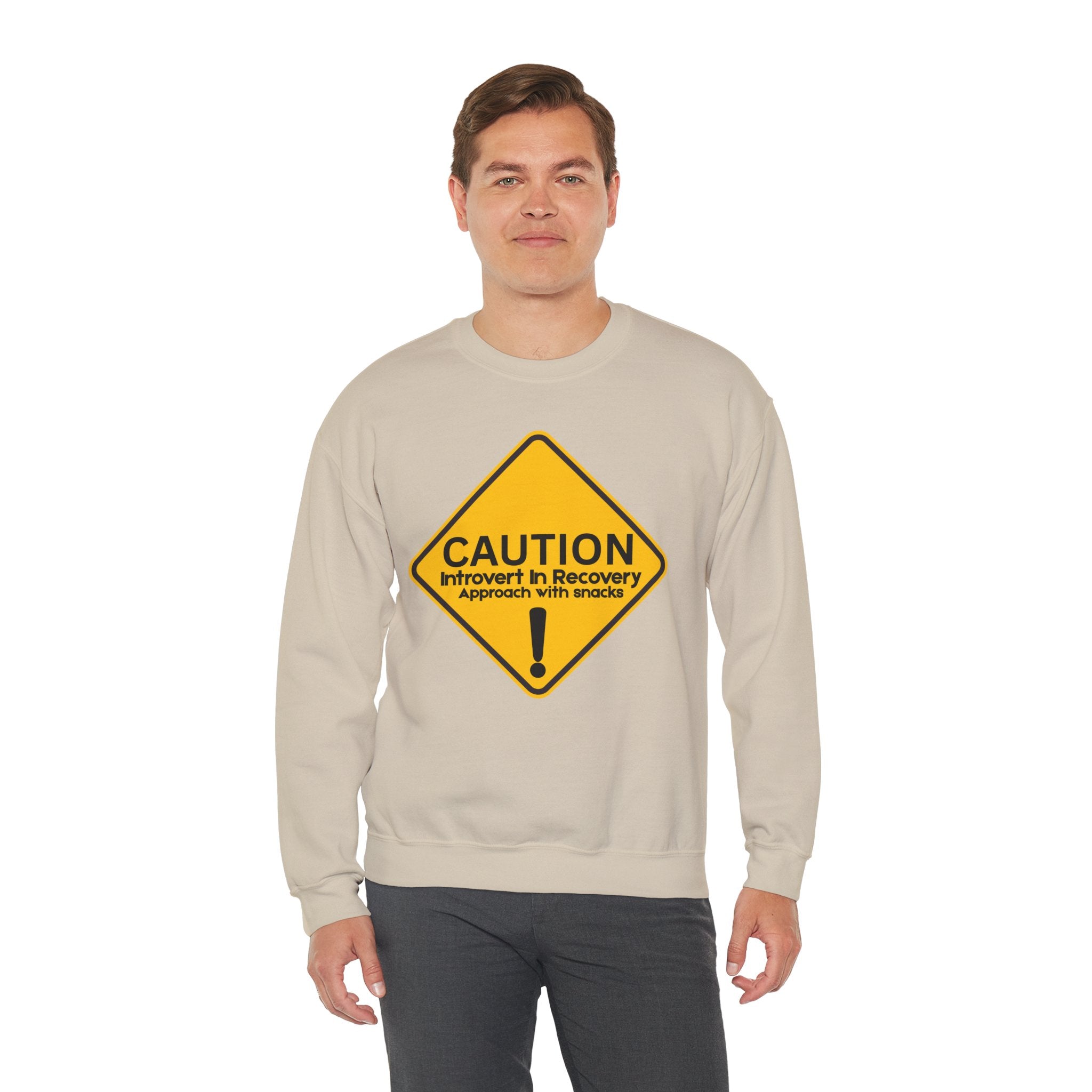 Caution: Introvert In Recovery — Approach With Snacks - Sweatshirt