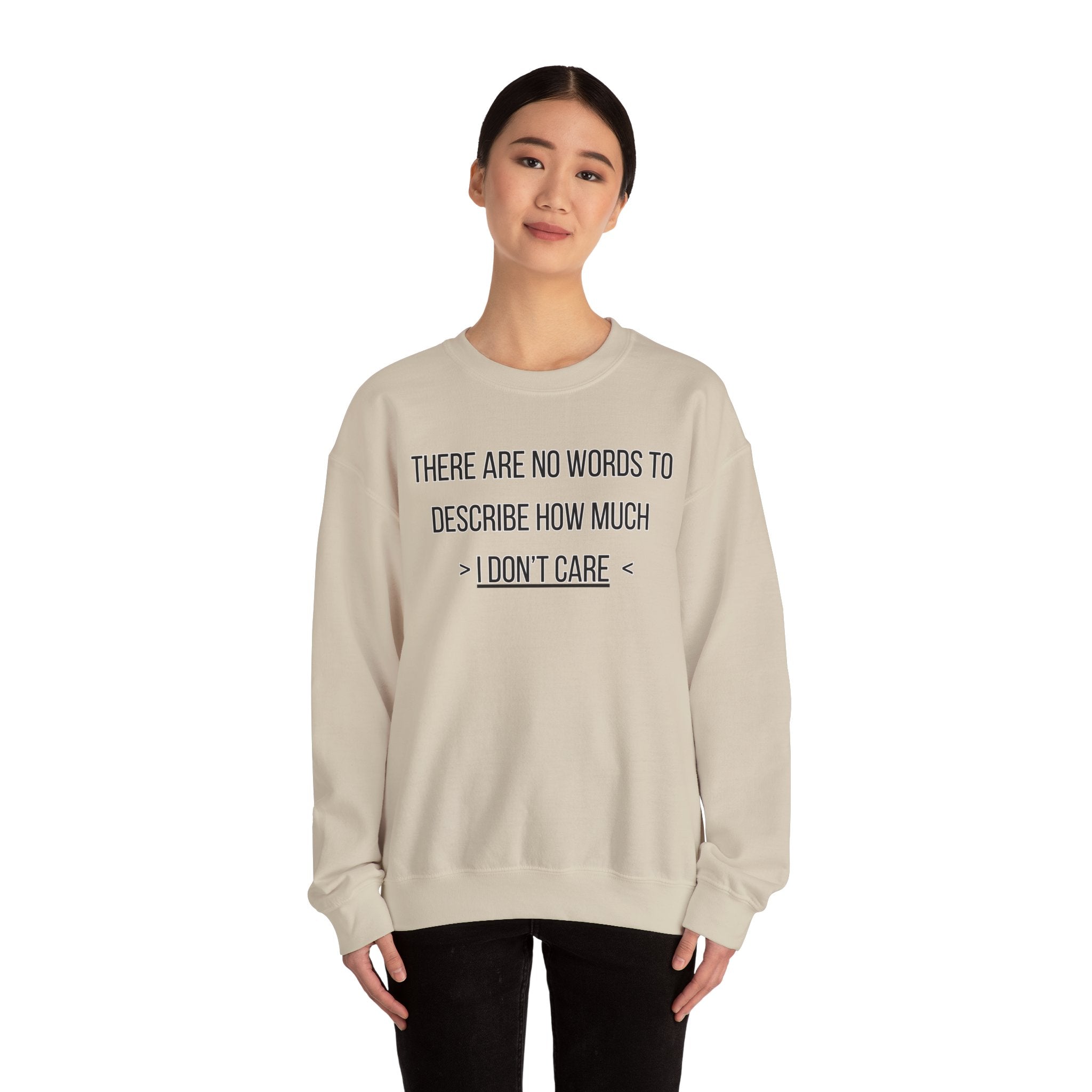 There Are No Words To Describe How Much > I Don’t Care < - Sweatshirt