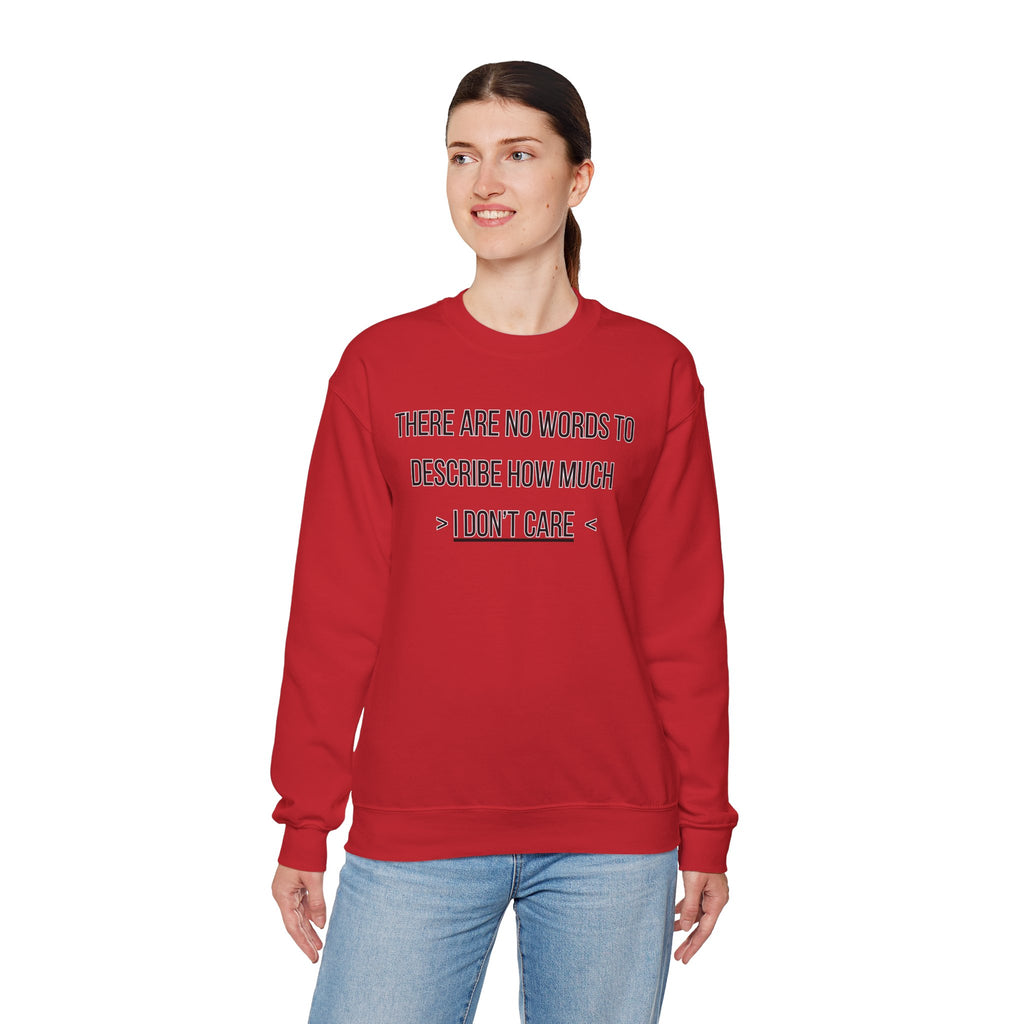 There Are No Words To Describe How Much > I Don’t Care < - Sweatshirt