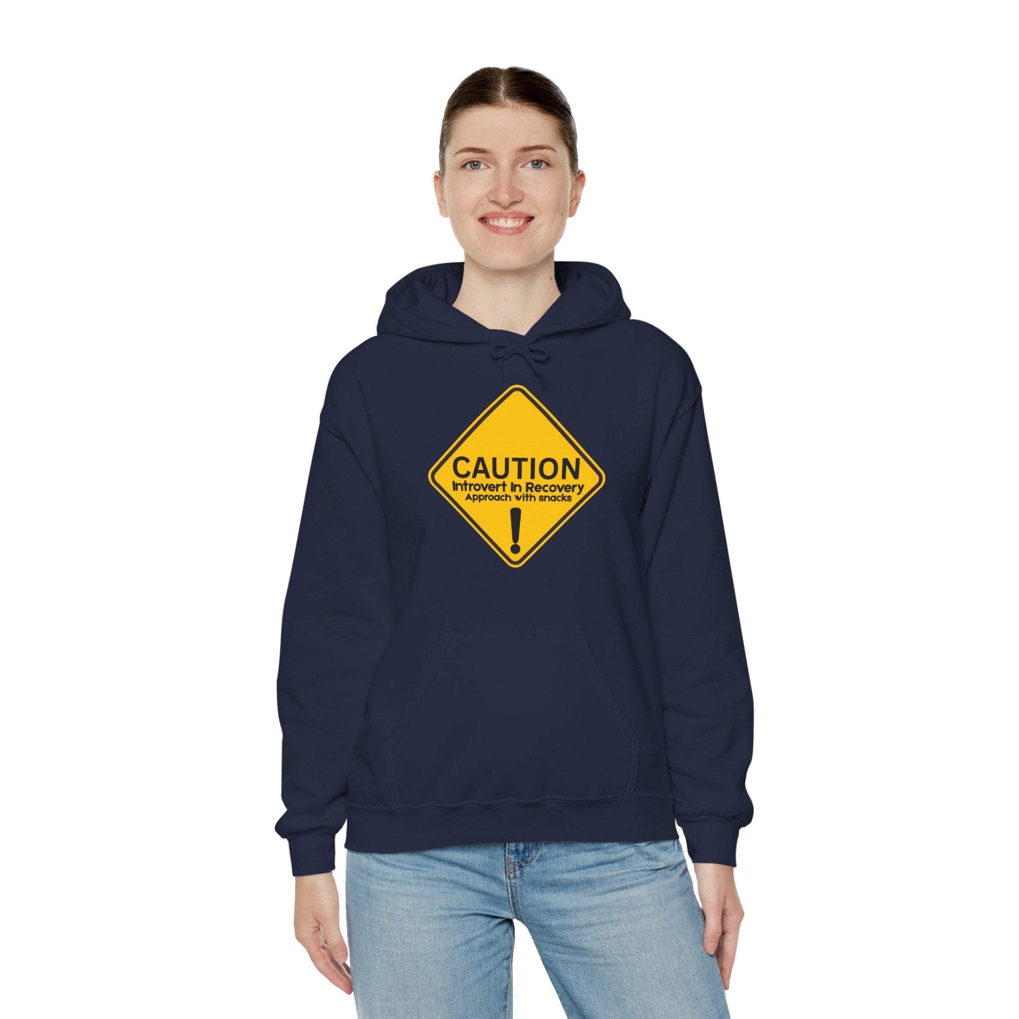 Caution: Introvert In Recovery — Approach With Snacks - hoodie