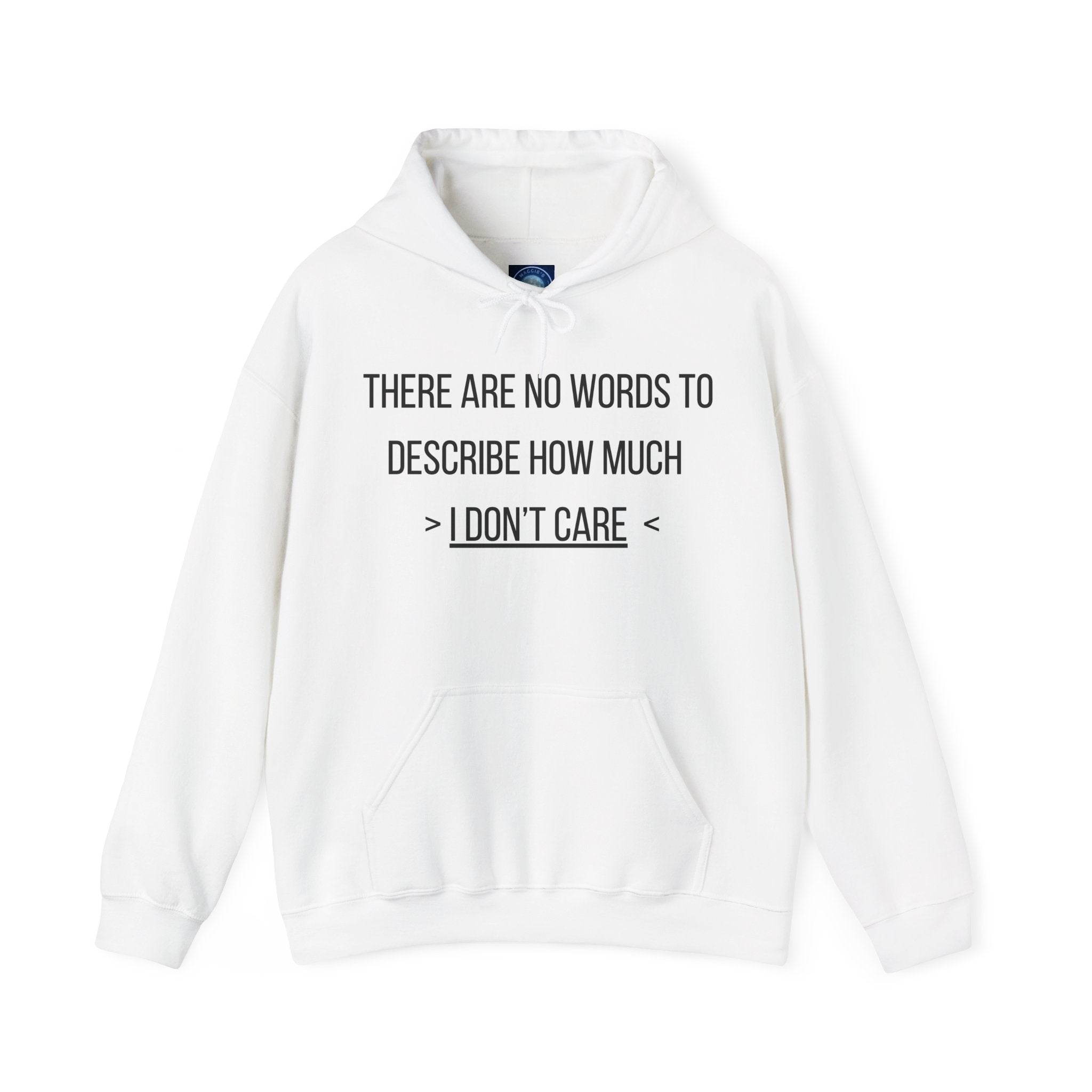 I Don't Care Hoodie | Unisex Heavy Blend Sweatshirt, Casual Wear, Gift for Friends, Cozy Fashion, Everyday Apparel
