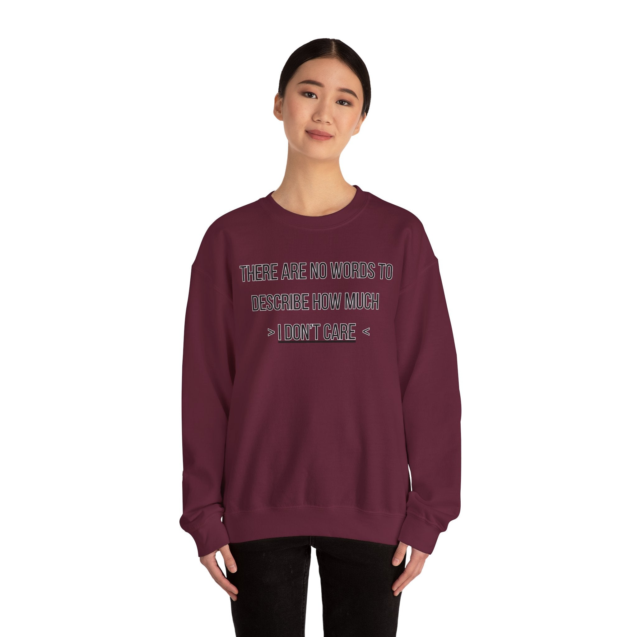 There Are No Words To Describe How Much > I Don’t Care < - Sweatshirt