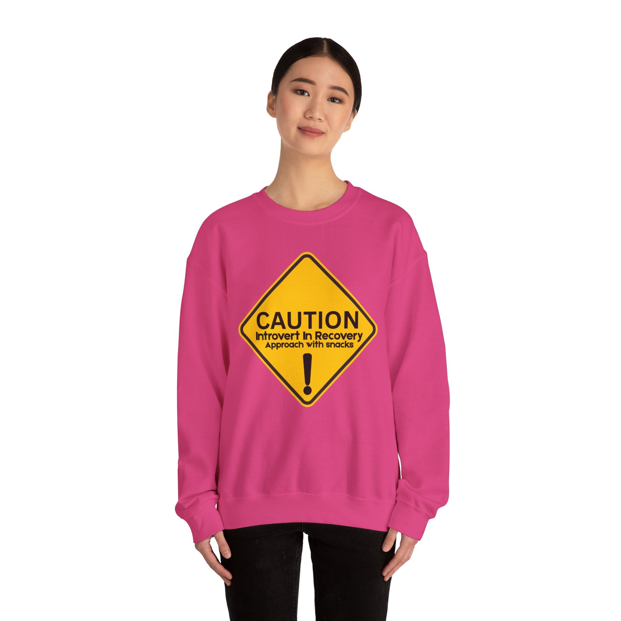 Caution: Introvert In Recovery — Approach With Snacks - Sweatshirt