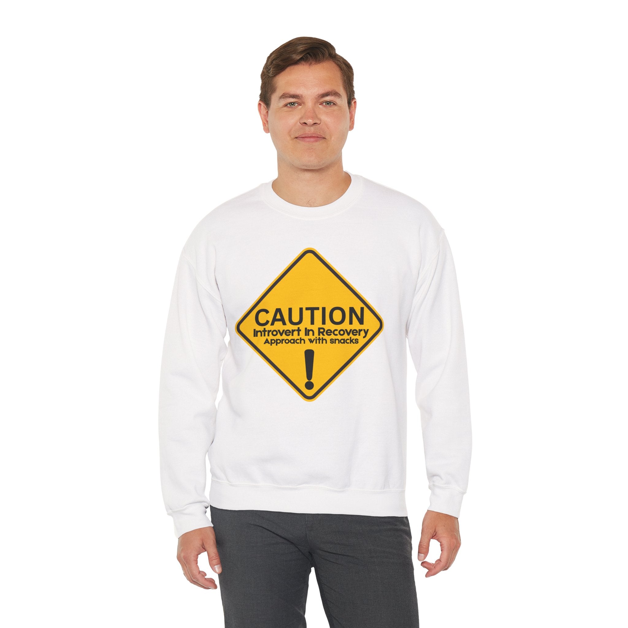 Caution: Introvert In Recovery — Approach With Snacks - Sweatshirt