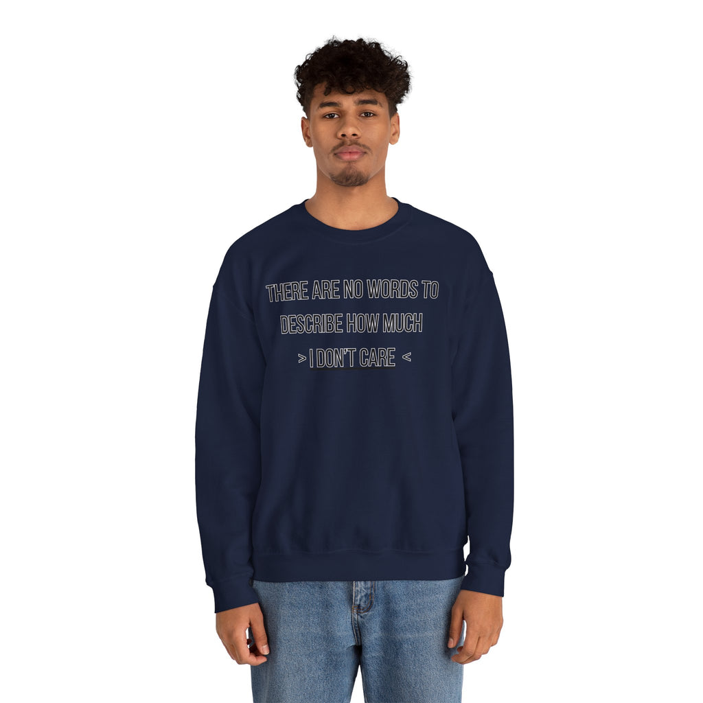 There Are No Words To Describe How Much > I Don’t Care < - Sweatshirt
