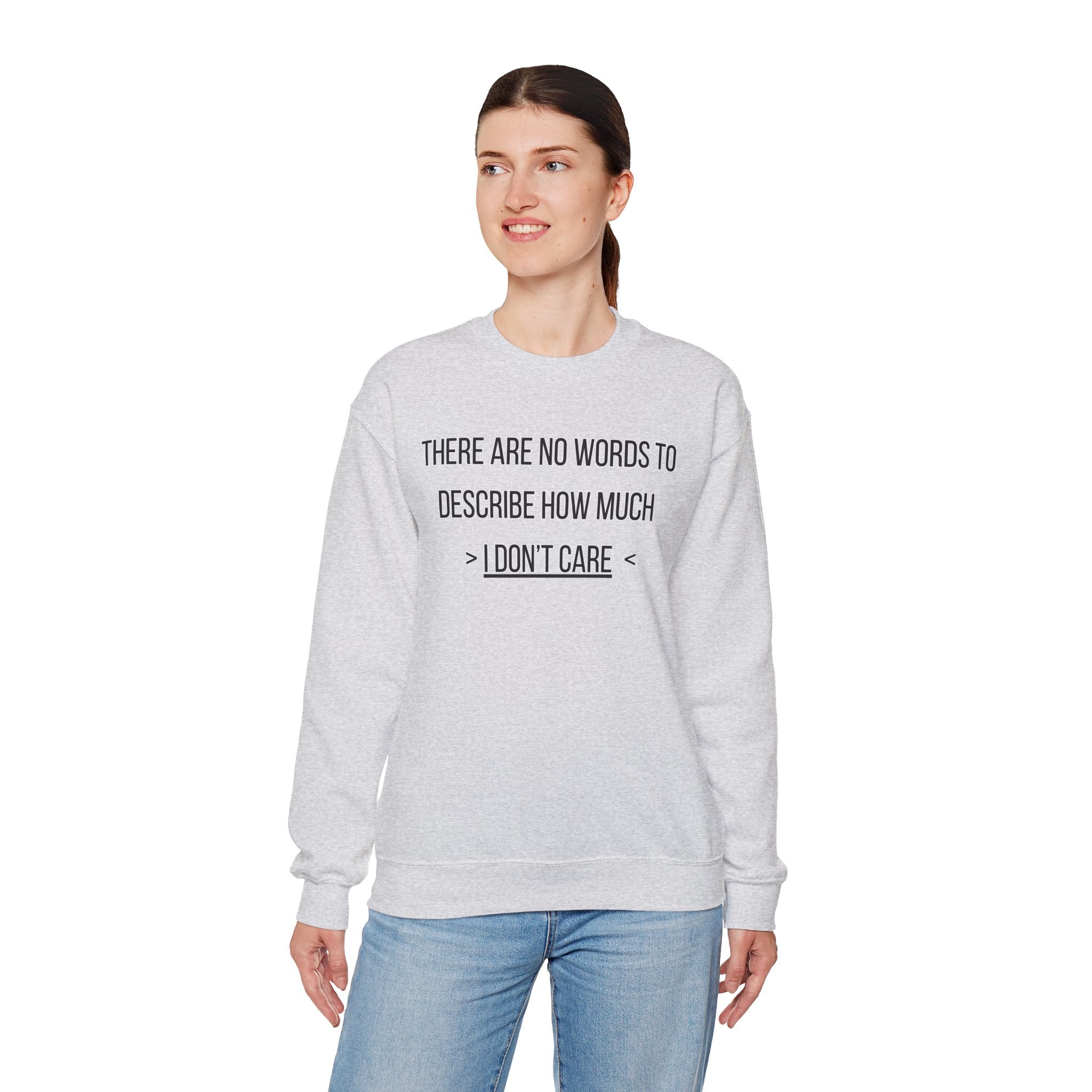There Are No Words To Describe How Much > I Don’t Care < - Sweatshirt