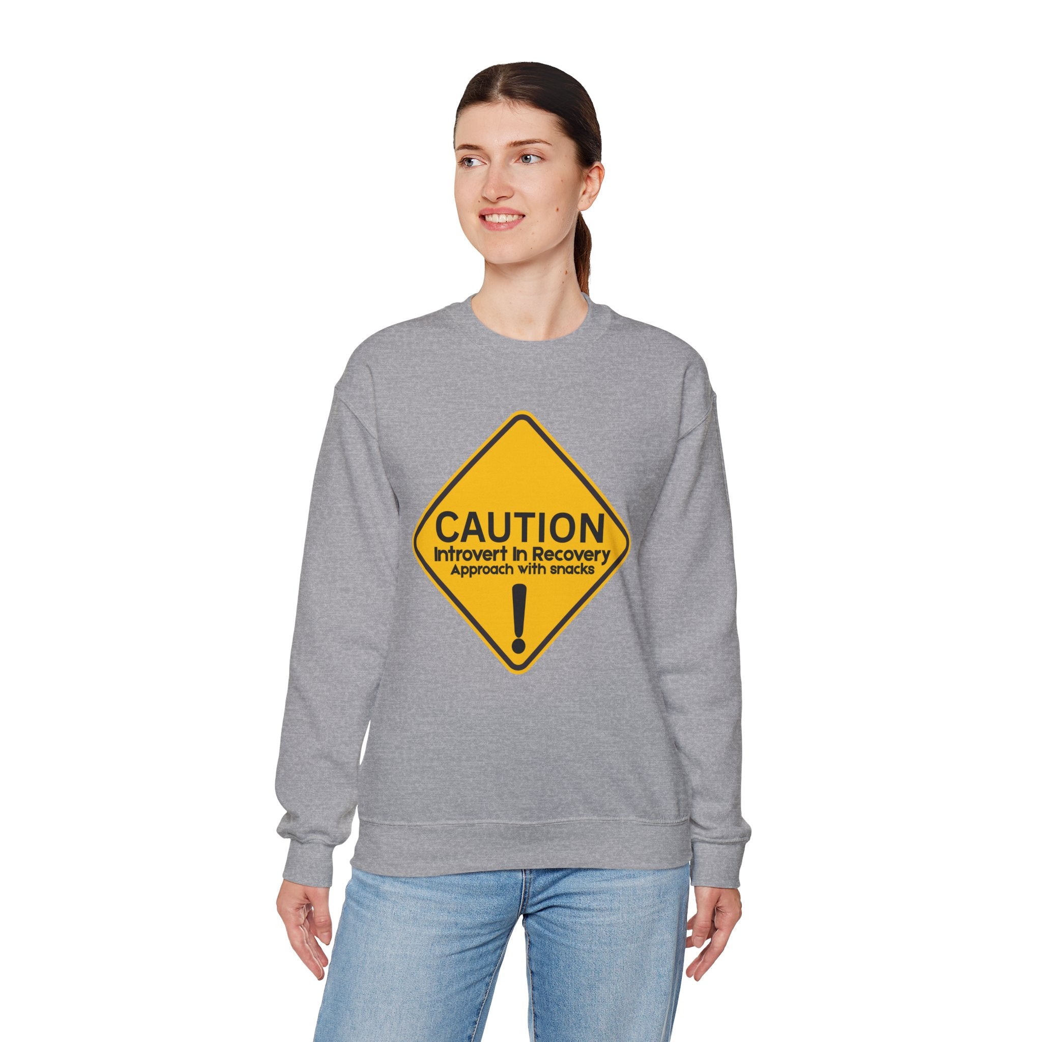 Caution: Introvert In Recovery — Approach With Snacks - Sweatshirt
