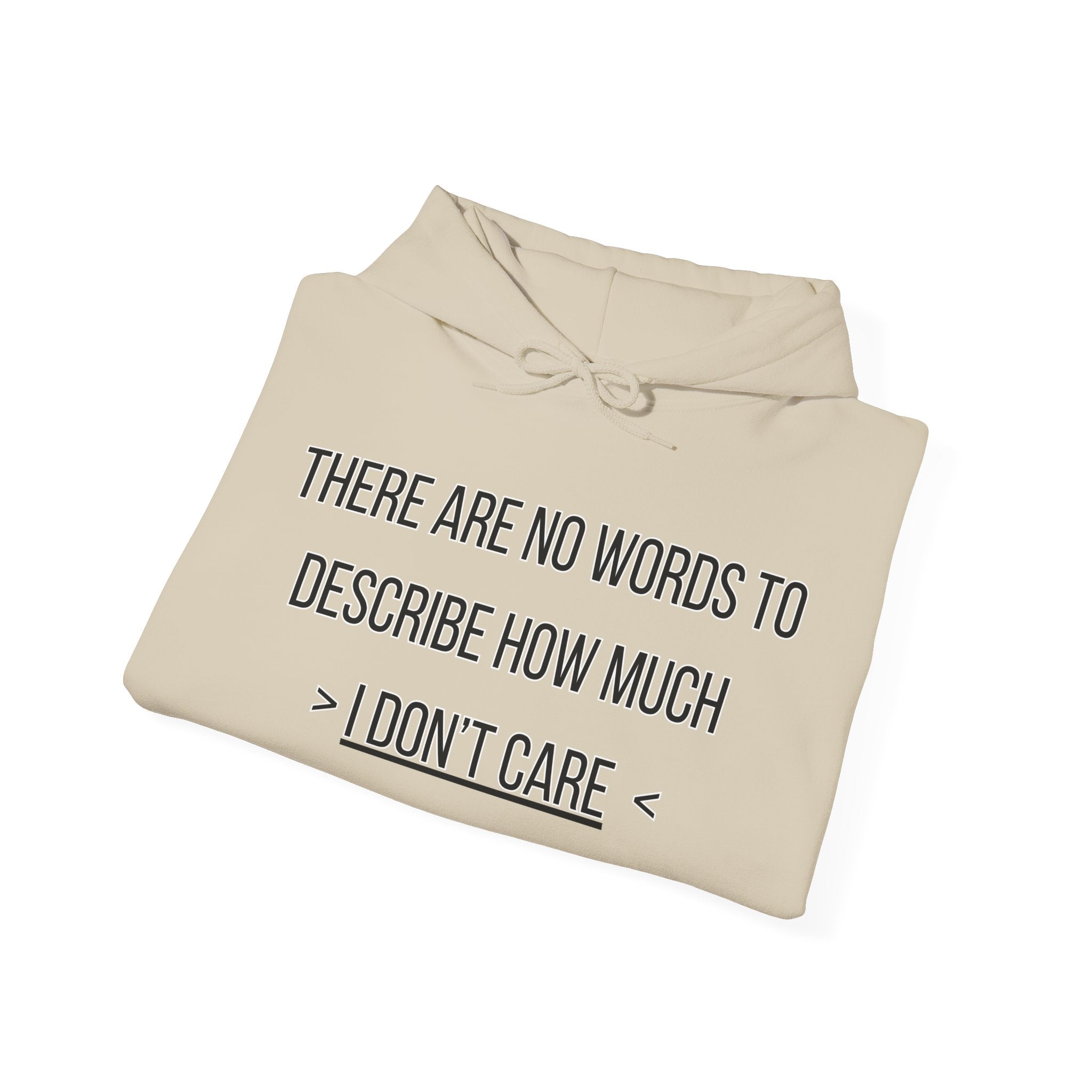 I Don't Care Hoodie | Unisex Heavy Blend Sweatshirt, Casual Wear, Gift for Friends, Cozy Fashion, Everyday Apparel