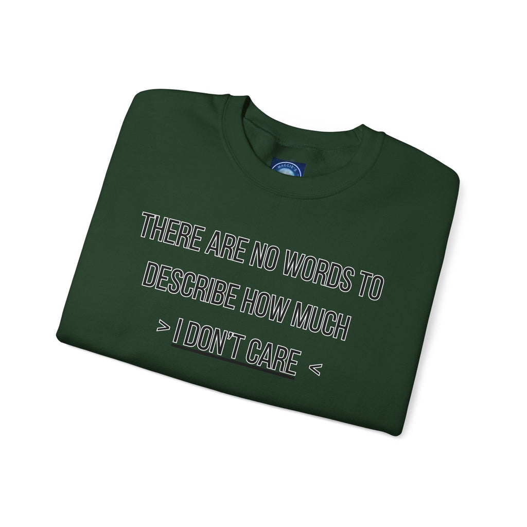 There Are No Words To Describe How Much > I Don’t Care < - Sweatshirt