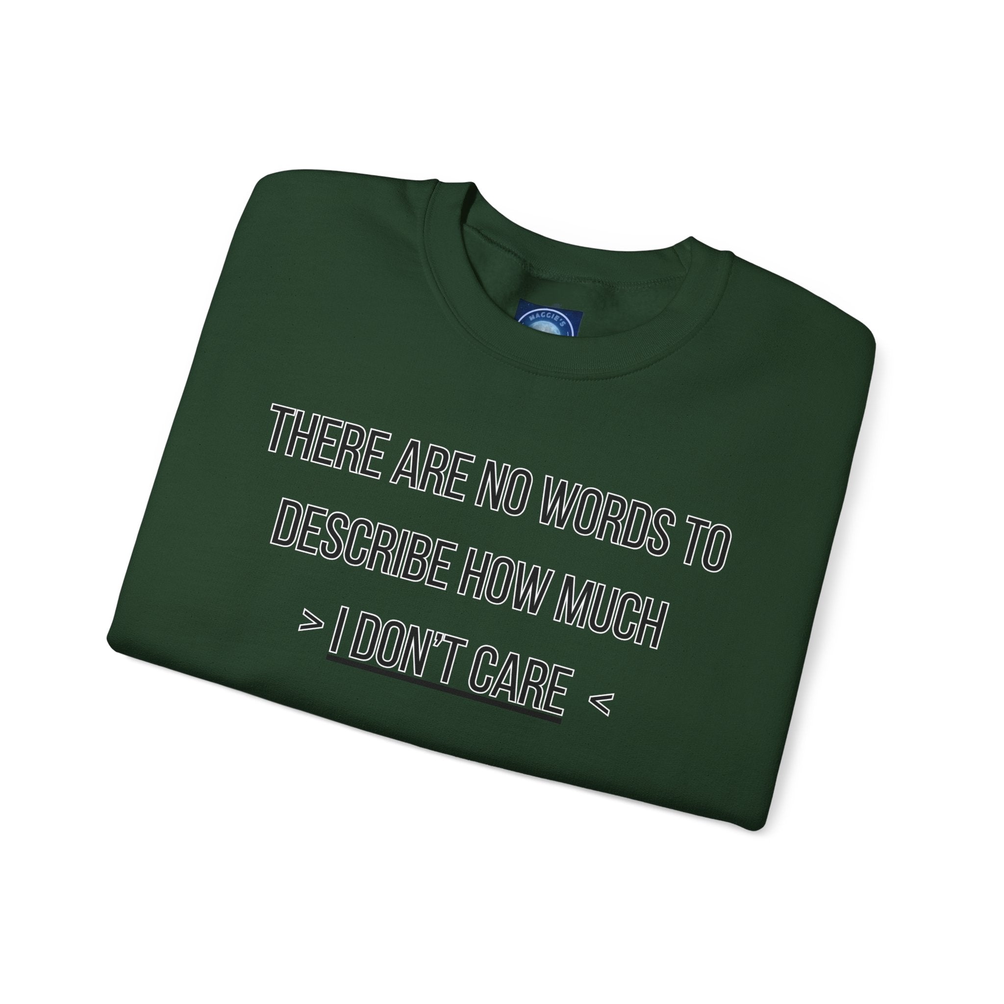 There Are No Words To Describe How Much > I Don’t Care < - Sweatshirt