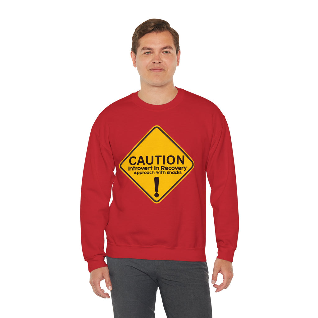 Caution: Introvert In Recovery — Approach With Snacks - Sweatshirt