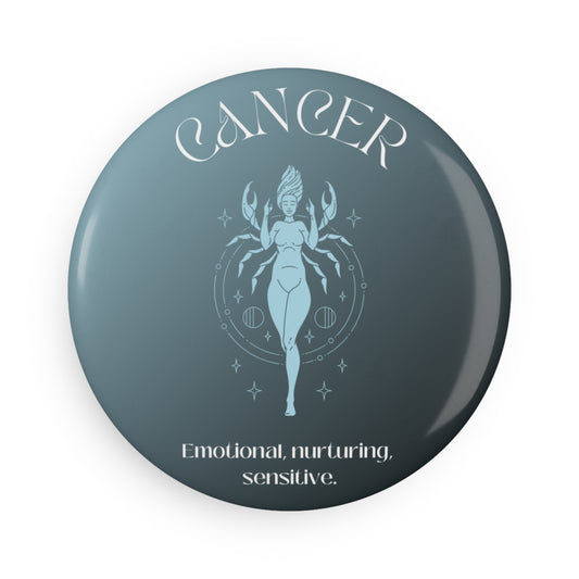 Cancer, Button Magnet, Round (1 & 10 pcs)