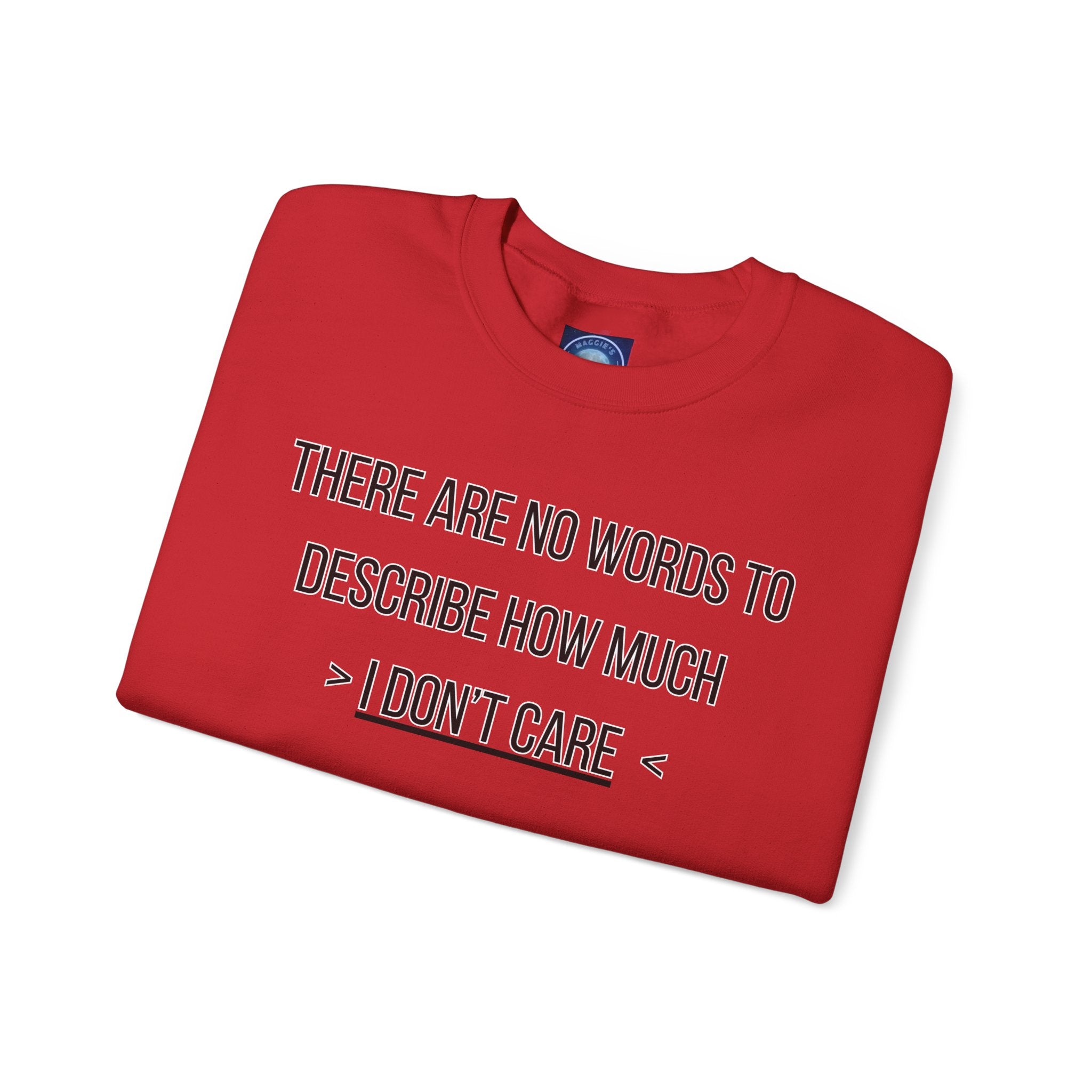 There Are No Words To Describe How Much > I Don’t Care < - Sweatshirt