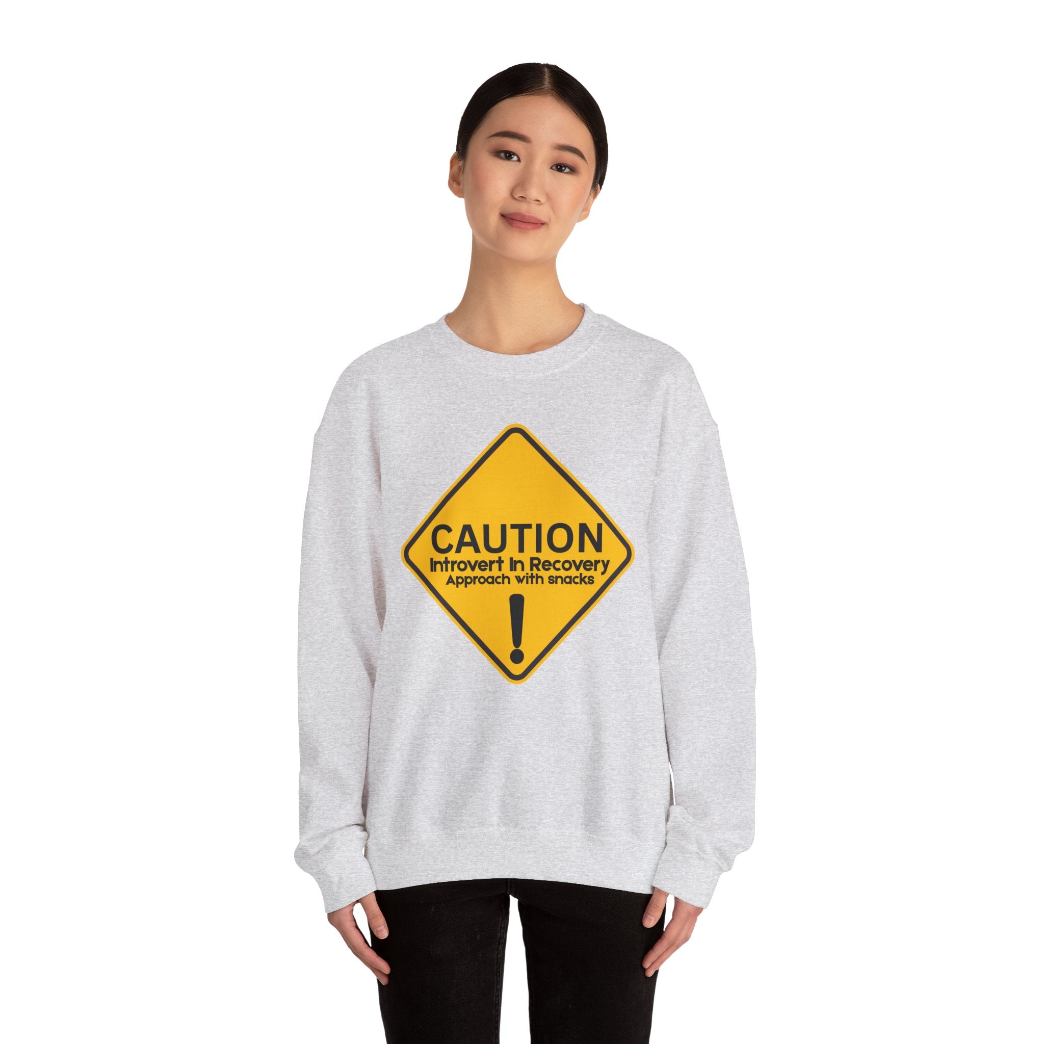 Caution: Introvert In Recovery — Approach With Snacks - Sweatshirt