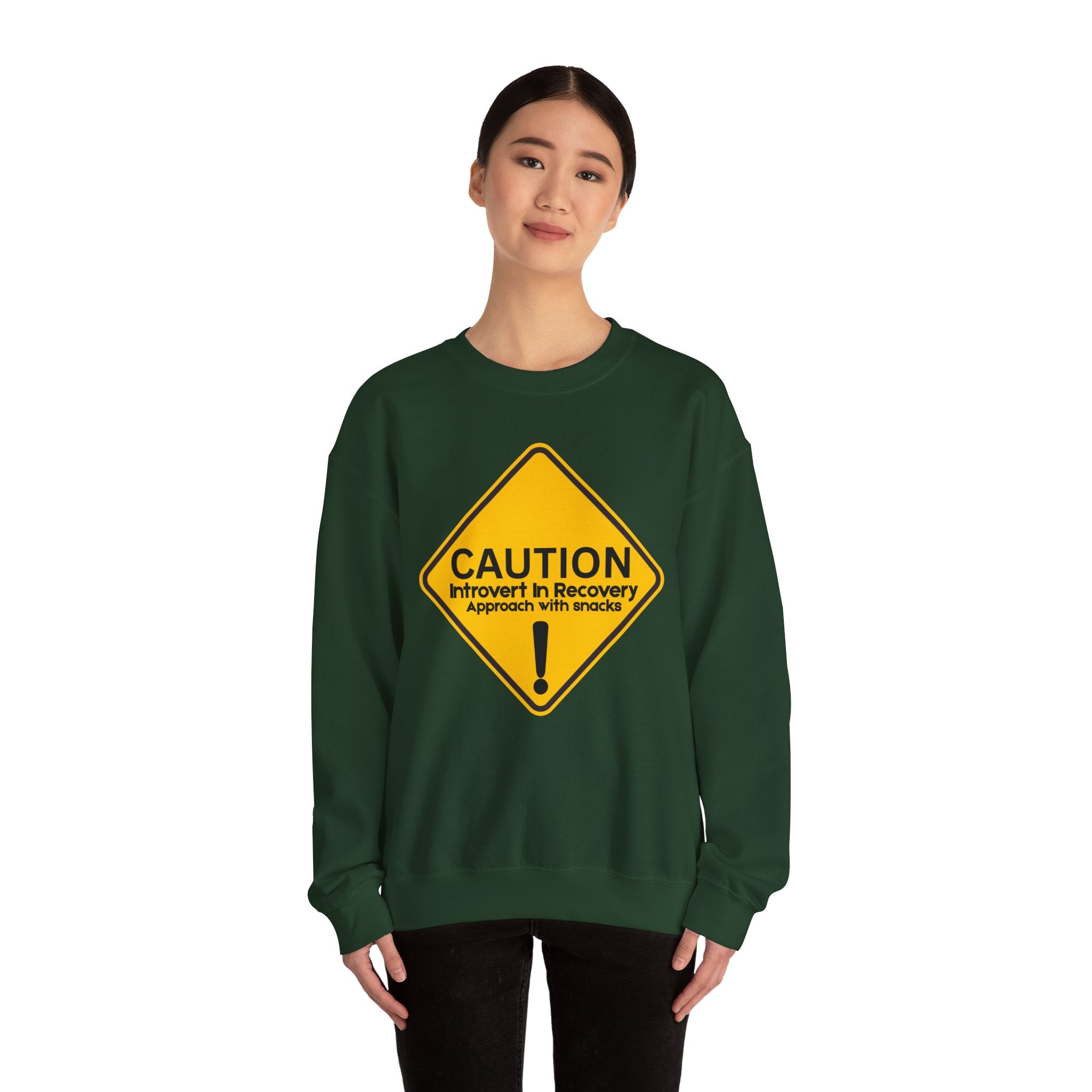 Caution: Introvert In Recovery — Approach With Snacks - Sweatshirt