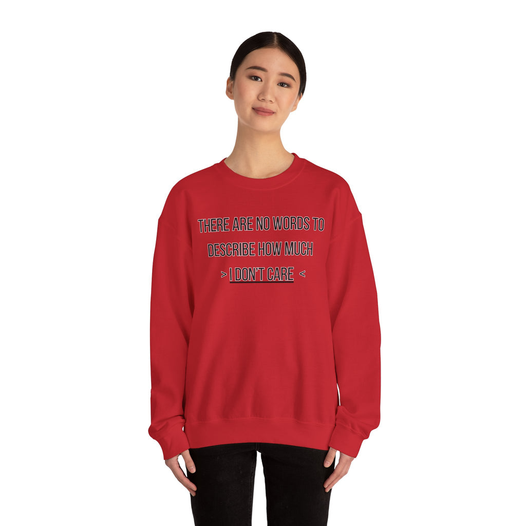 There Are No Words To Describe How Much > I Don’t Care < - Sweatshirt