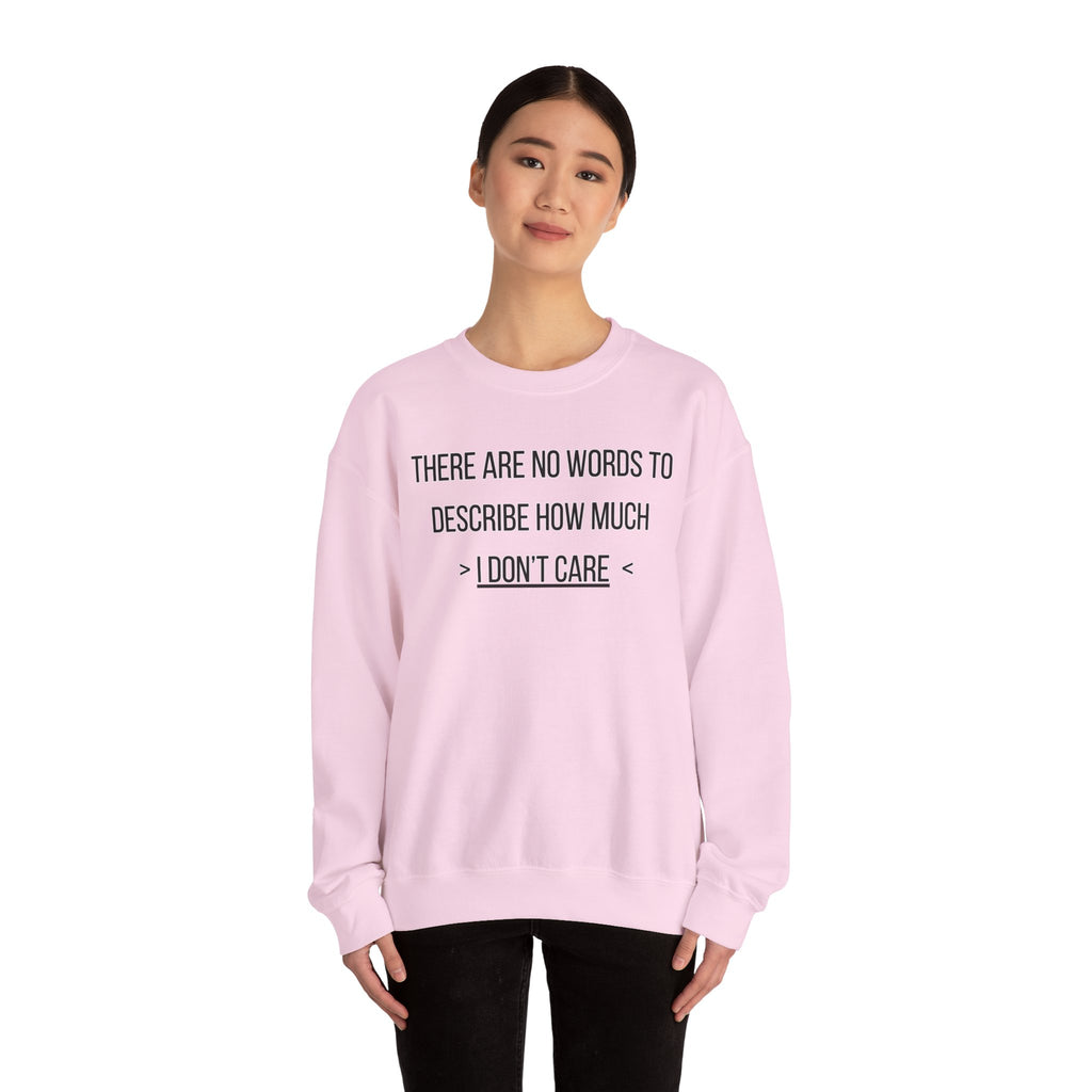 There Are No Words To Describe How Much > I Don’t Care < - Sweatshirt