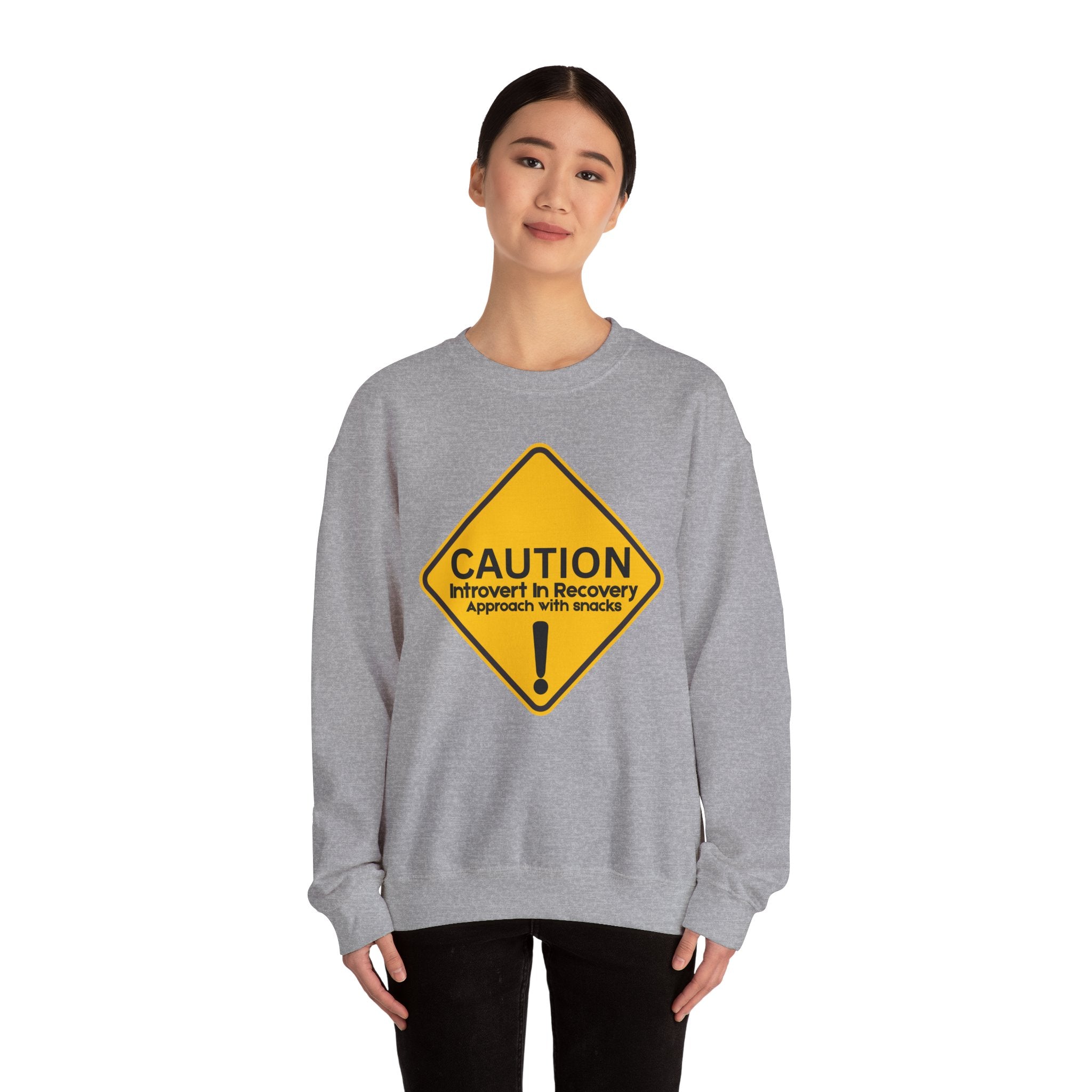 Caution: Introvert In Recovery — Approach With Snacks - Sweatshirt