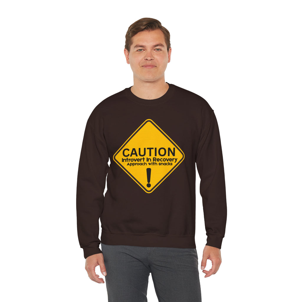 Caution: Introvert In Recovery — Approach With Snacks - Sweatshirt
