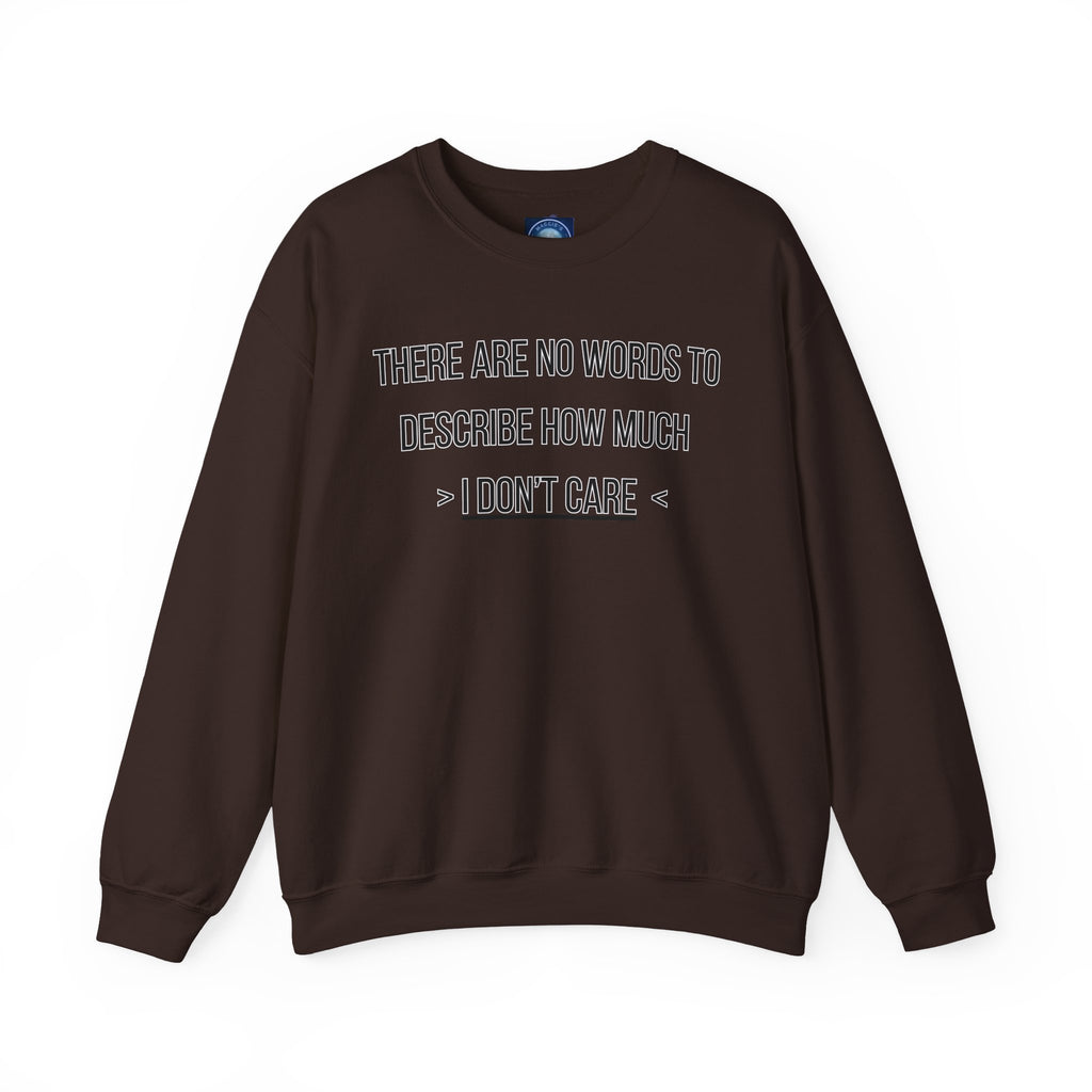 There Are No Words To Describe How Much > I Don’t Care < - Sweatshirt