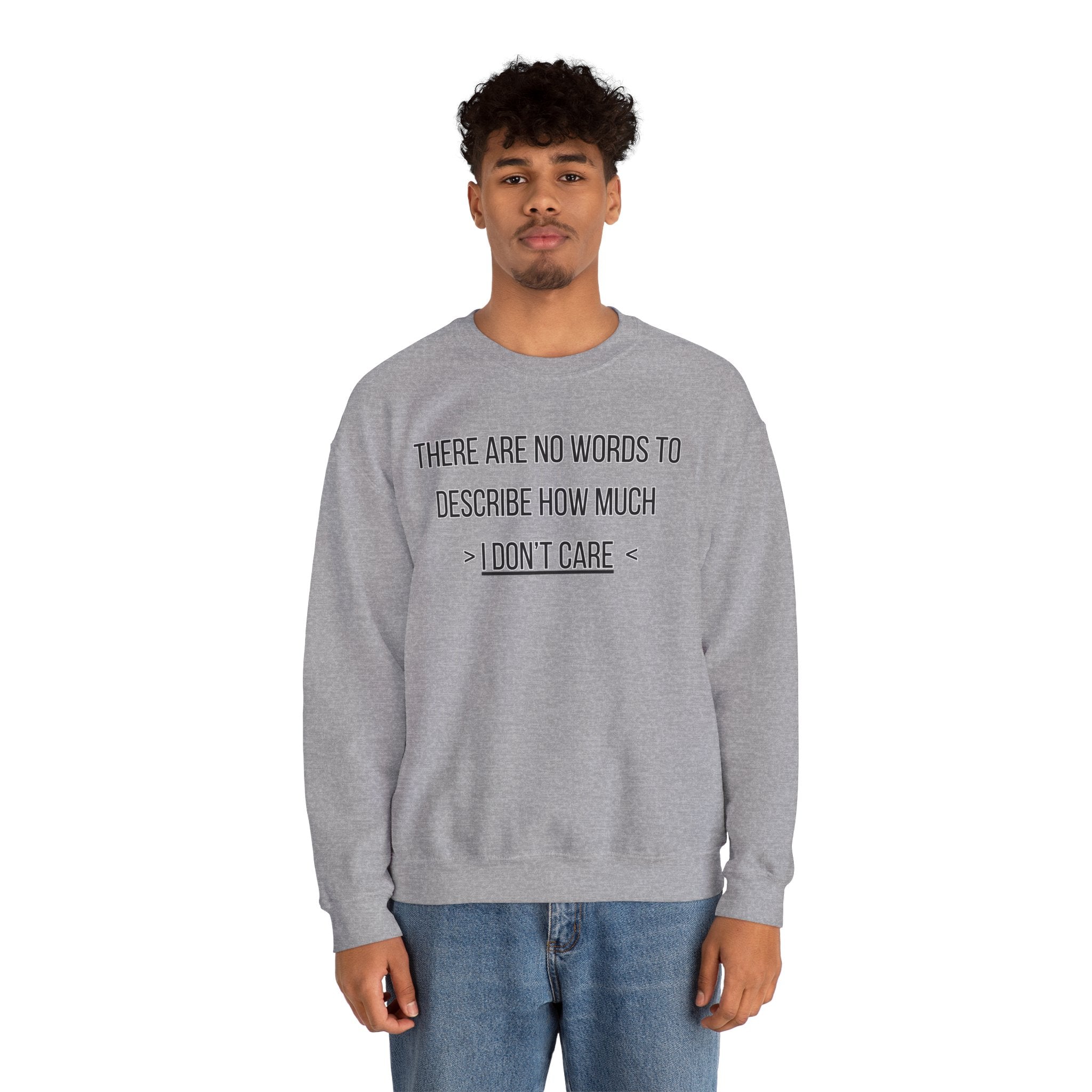 There Are No Words To Describe How Much > I Don’t Care < - Sweatshirt