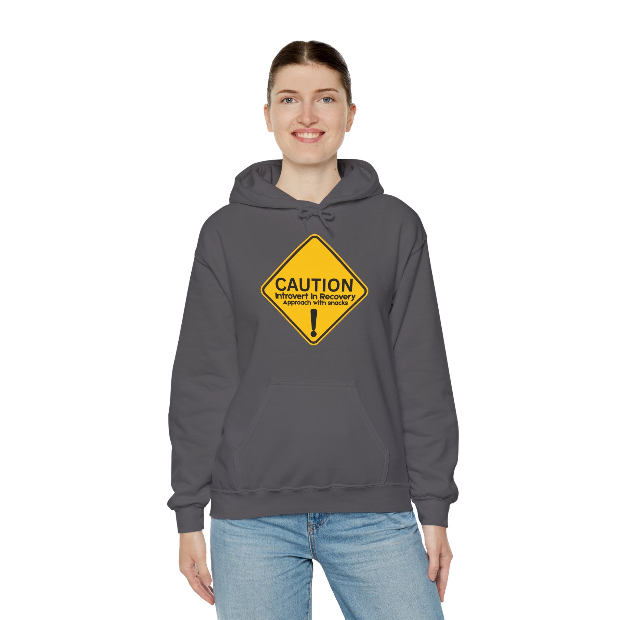 Caution: Introvert In Recovery — Approach With Snacks - hoodie