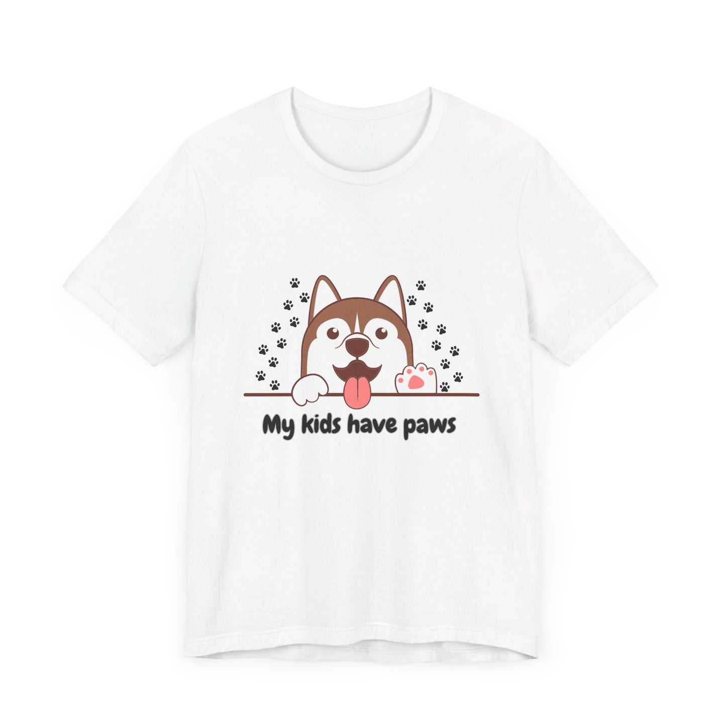 My Kids Have Paws, Unisex Jersey Short Sleeve Tee